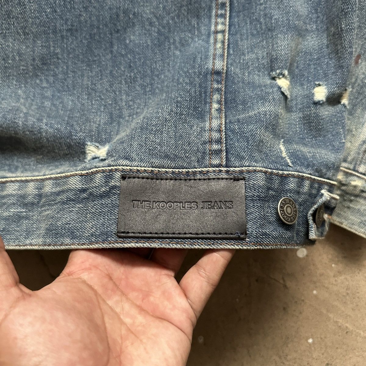 The Kooples The Kooples Distressed Denim Jacket Size US M / EU 48-50 / 2 - 6 Thumbnail