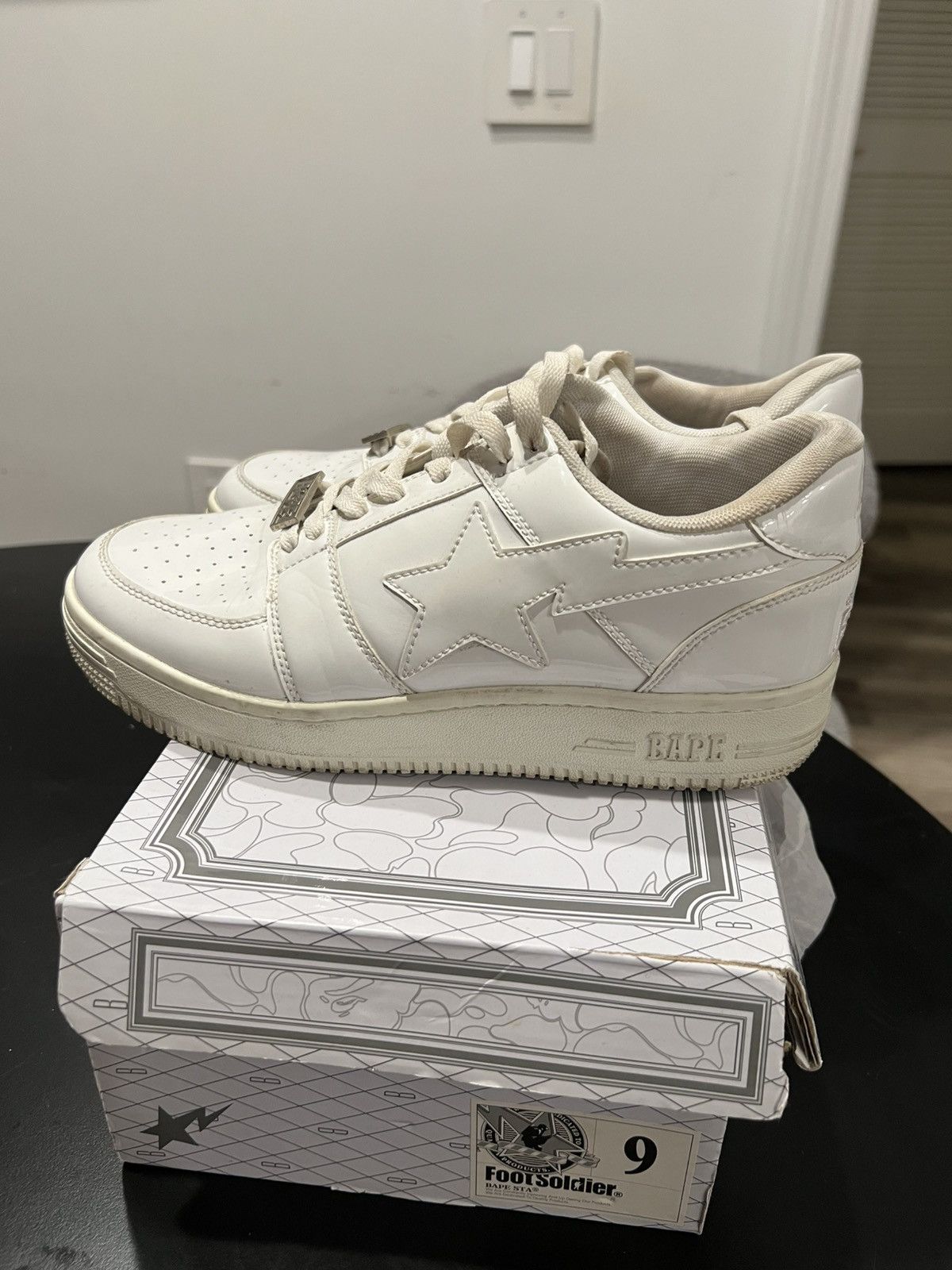 Bape White on white Bape Patent Leather Forces Size US 9 / EU 42 - 7 Thumbnail
