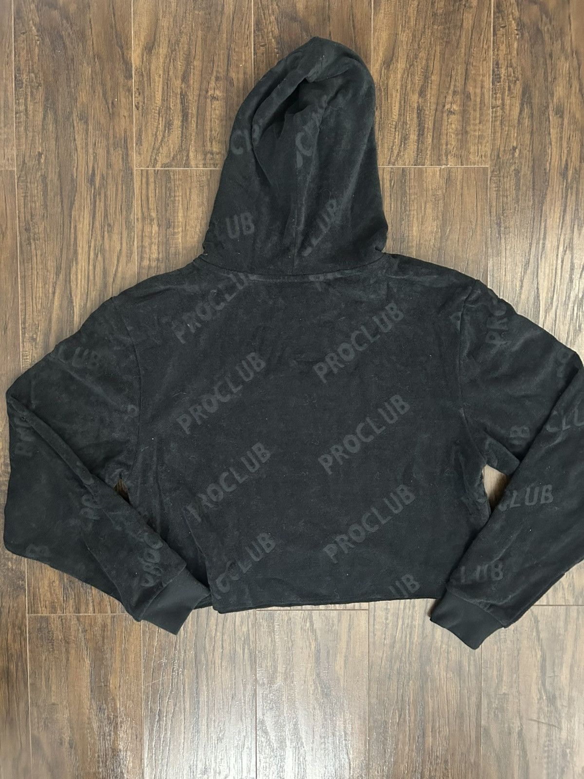 Other PROCLUB Black Cropped Hoodie Size M / US 6-8 / IT 42-44 - 3 Thumbnail