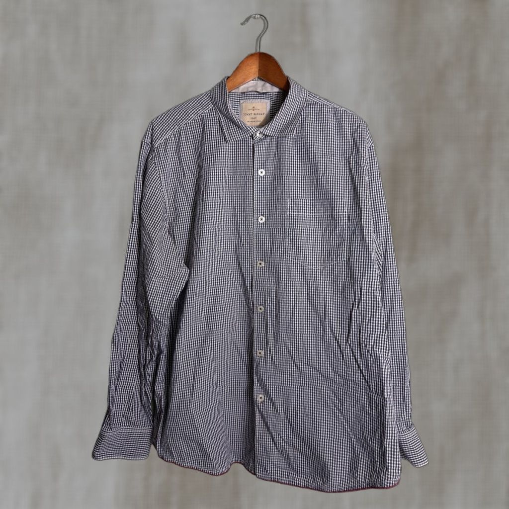 Tommy Bahama Tommy Bahama Button-Up Shirt XL Mens Striped Blue Gray Flip Cuff Size US XL / EU 56 / 4 - 1 Thumbnail