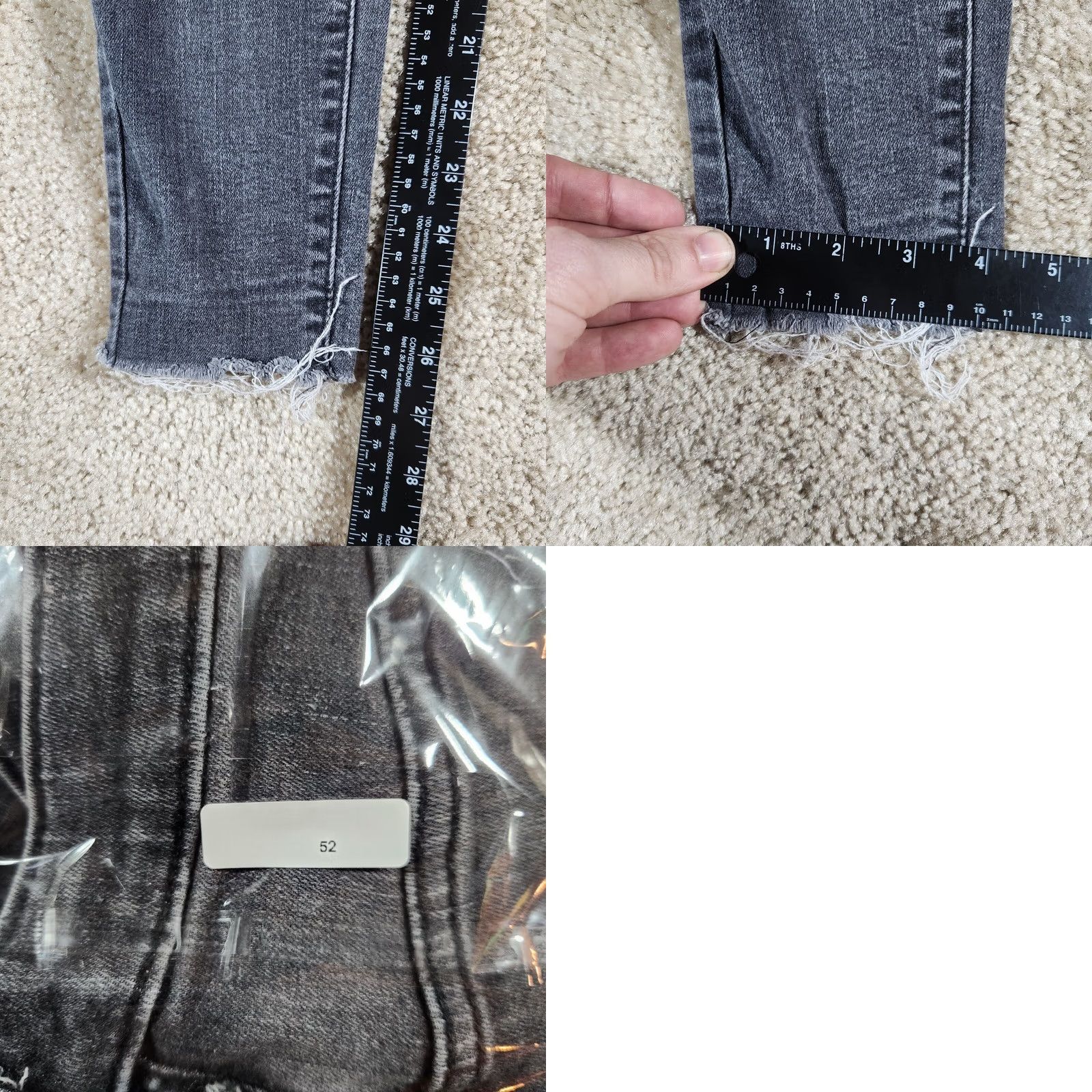 Mossimo Mossimo Jeggings Jeans Women Size 0 Reg Gray Low Rise Super Stretch Moto #52 Size 25" / US 0 / IT 36 - 8 Thumbnail