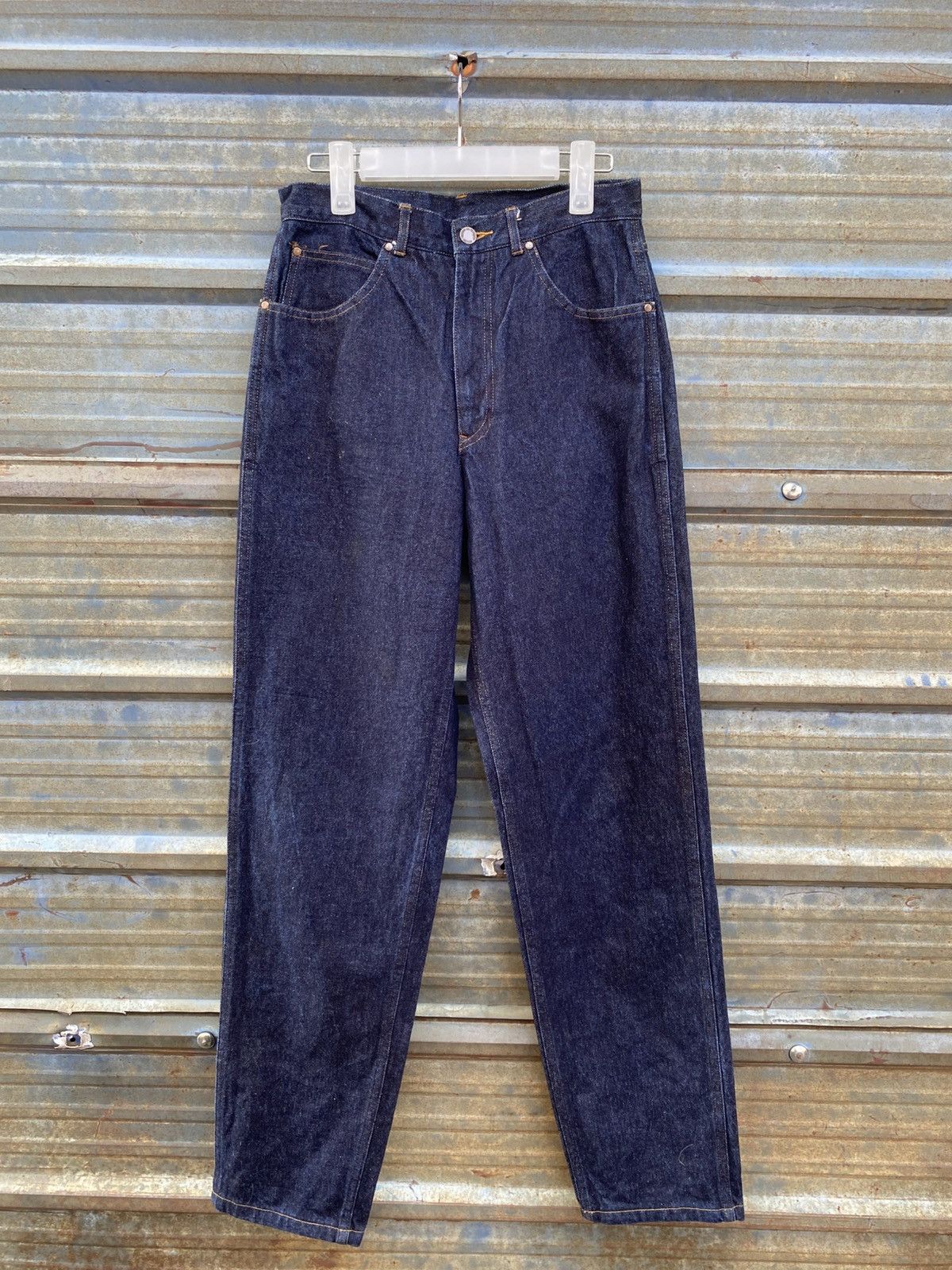 Comme des Garcons Homme AD1989 Comme Des Garcons Homme Raw Denim Leather Patch Pants Size US 28 / EU 44 - 2 Thumbnail