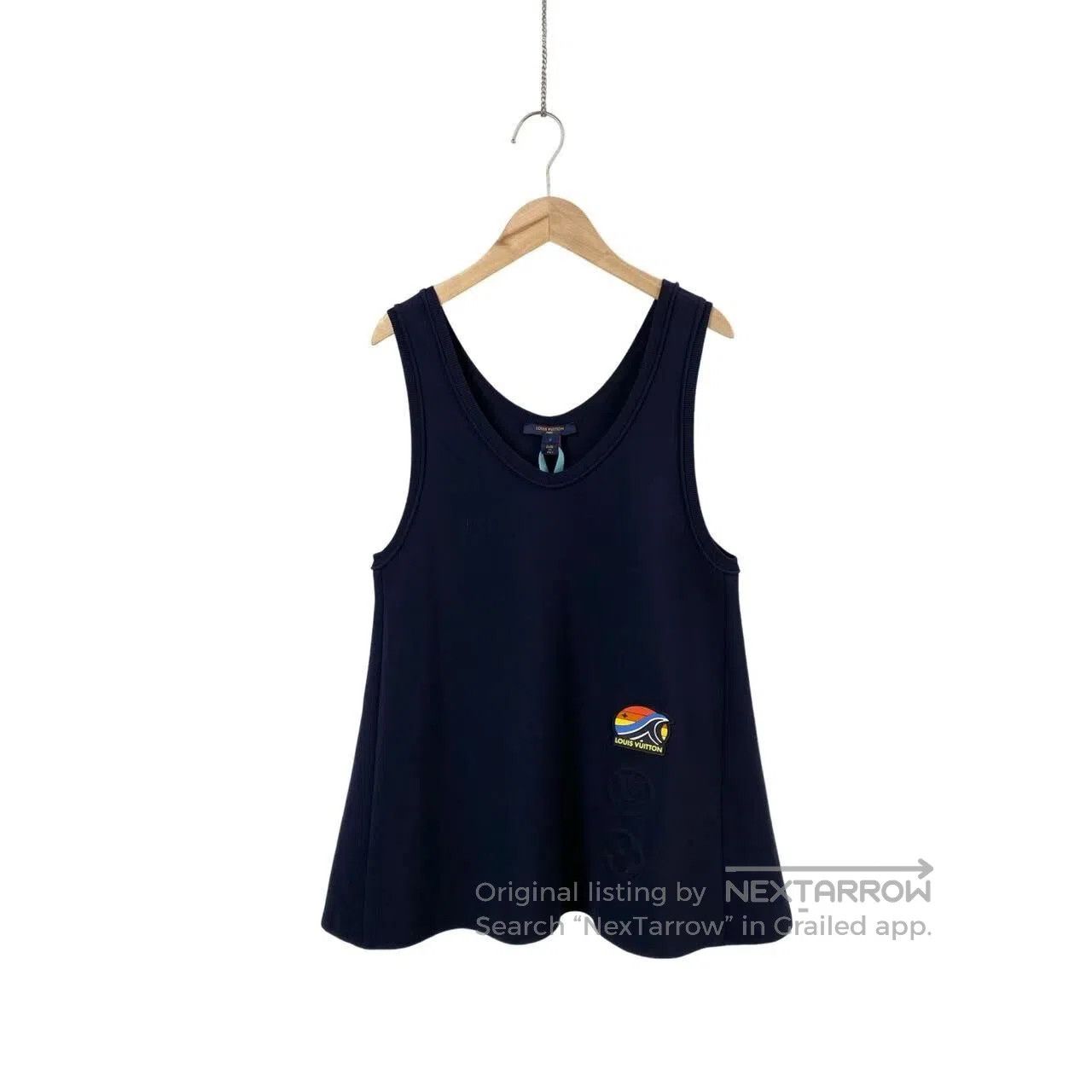 Louis Vuitton Louis Vuitton Blue embossed three-flower vest| Size S / US 4 / IT 40 - 1 Thumbnail