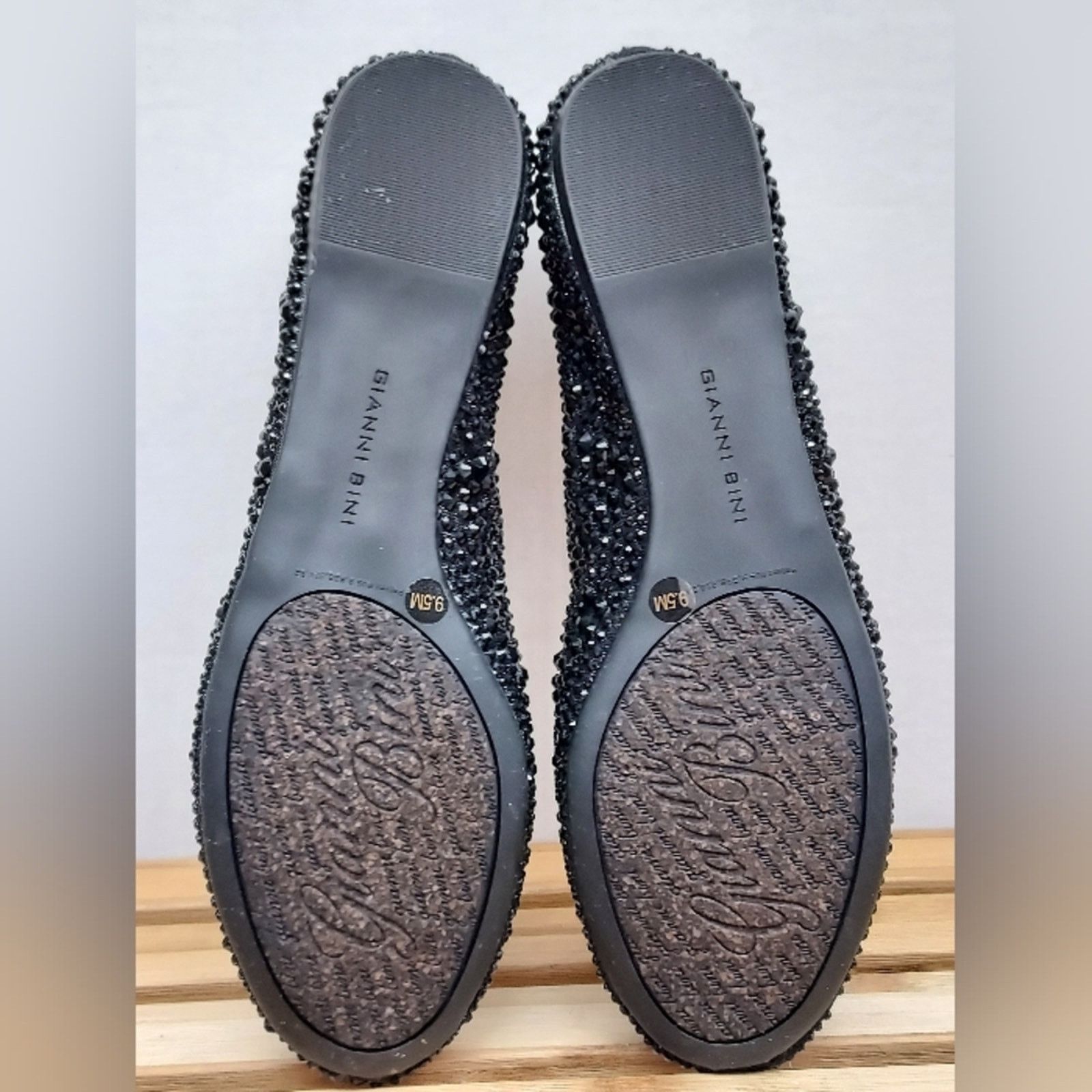 Other Gianni Bini Womens Black Rhinestone Slip On Shoes Size 9.5 Size US 9.5 / IT 39.5 - 4 Thumbnail