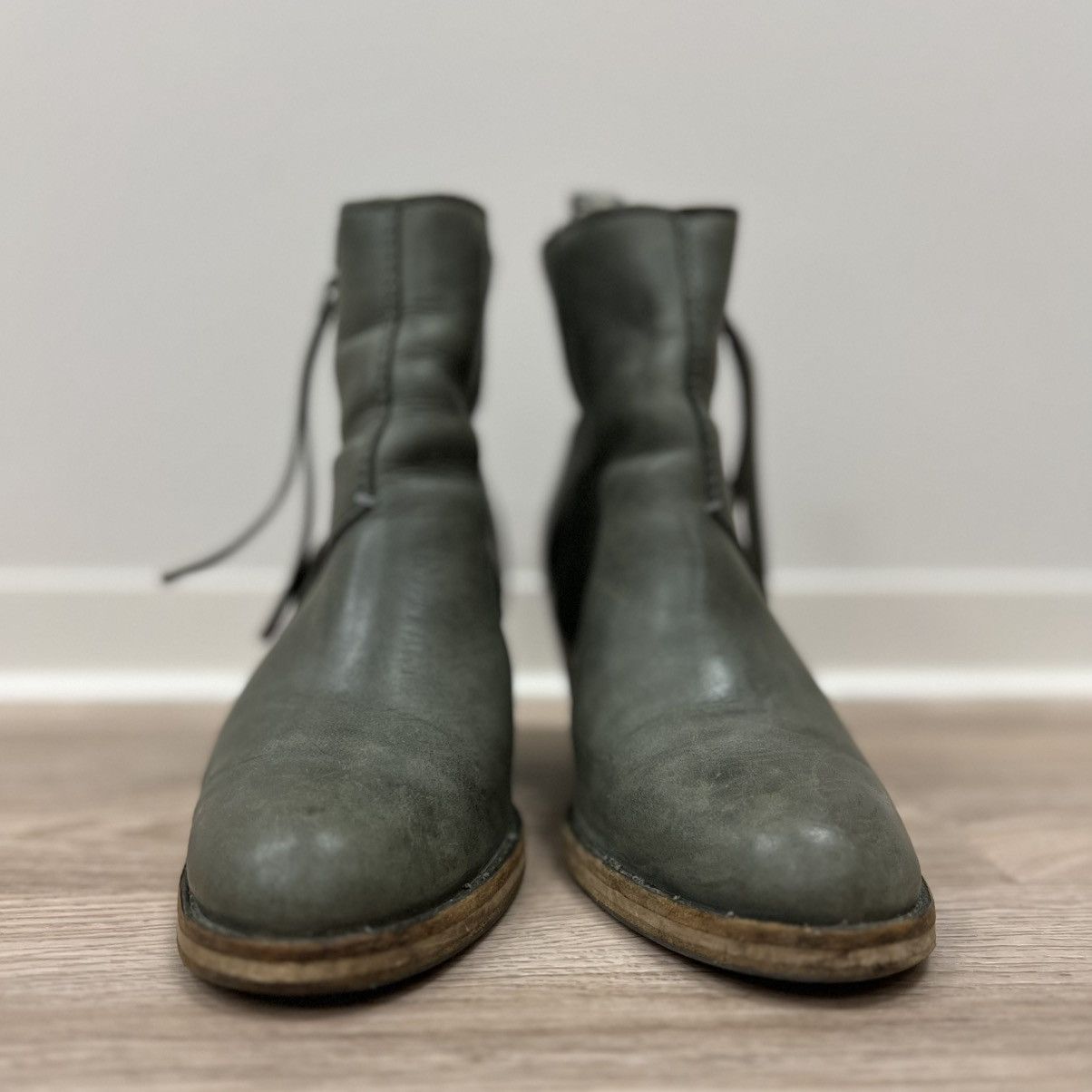 Acne Studios Acne Studios Ankle Boots Shearling Lined Pistol Olive Heels Size US 9 / IT 39 - 2 Thumbnail