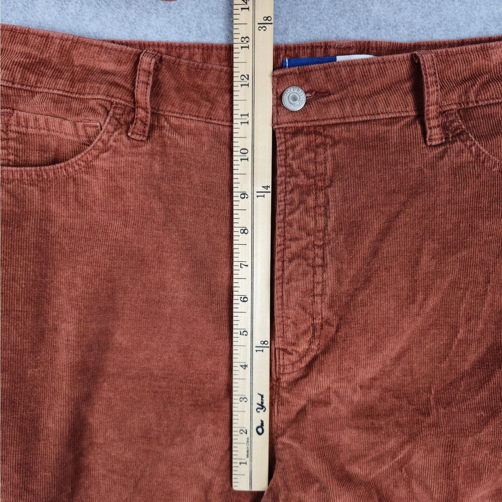Old Navy Old Navy 14 Kicker Boot-Cut Corduroy Pants Rust Color Size 36" / US 14 / IT 50 - 15 Thumbnail