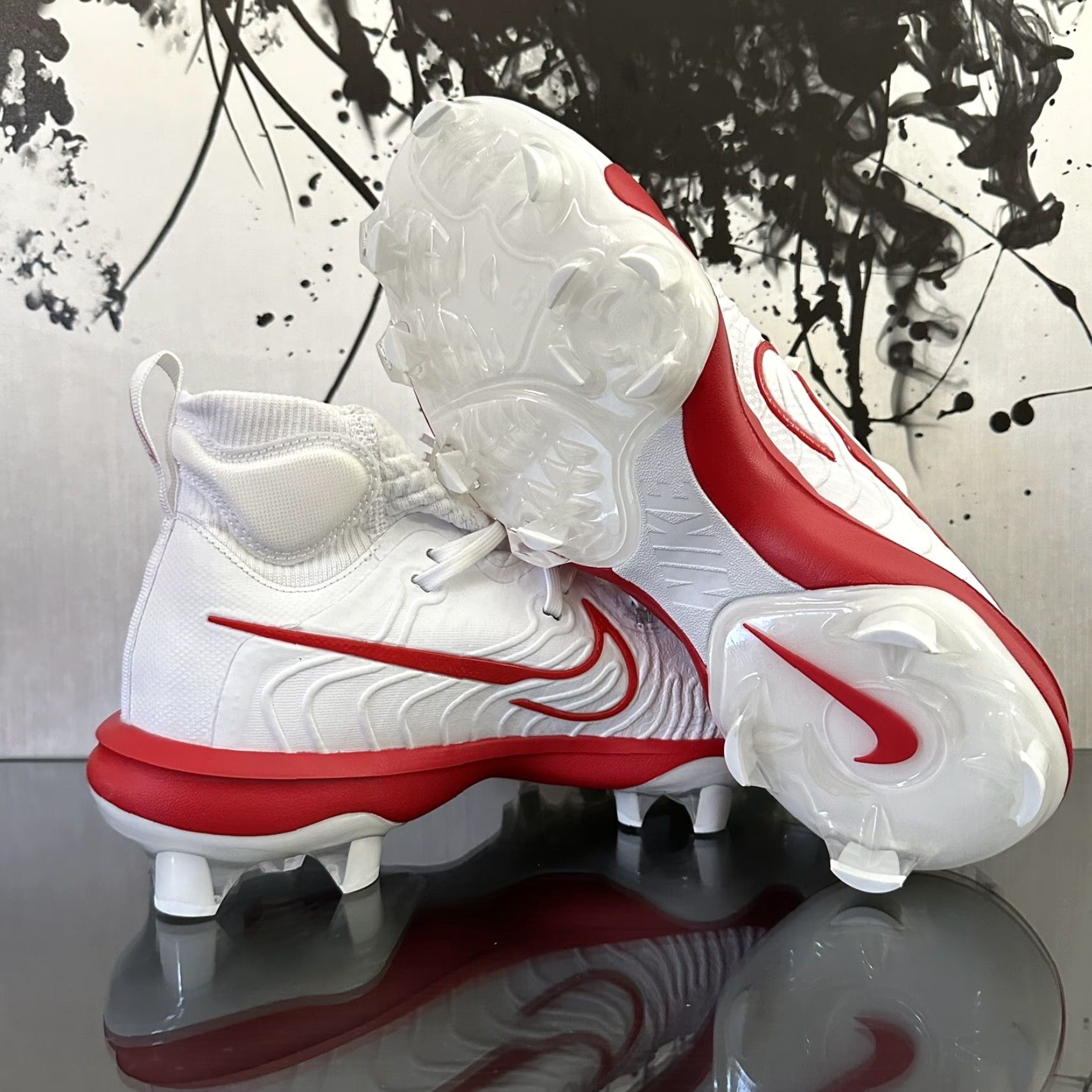 Nike Nike Alpha Huarache NXT Baseball Cleats Mens 14 White Red DJ6519 001 - Nike Alpha Huarache Cleats Men's 14 White Red Size US 14 / EU 47 - 6 Thumbnail