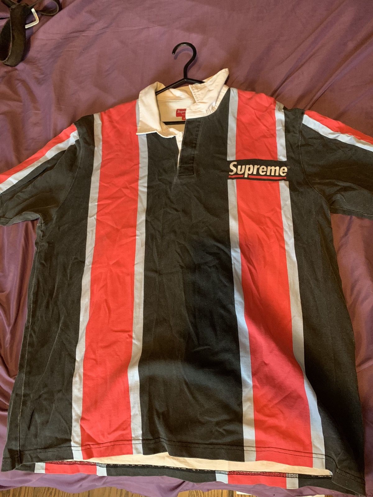 image of Supreme Collared Bowling Ter in Black, Men's (Size XL)