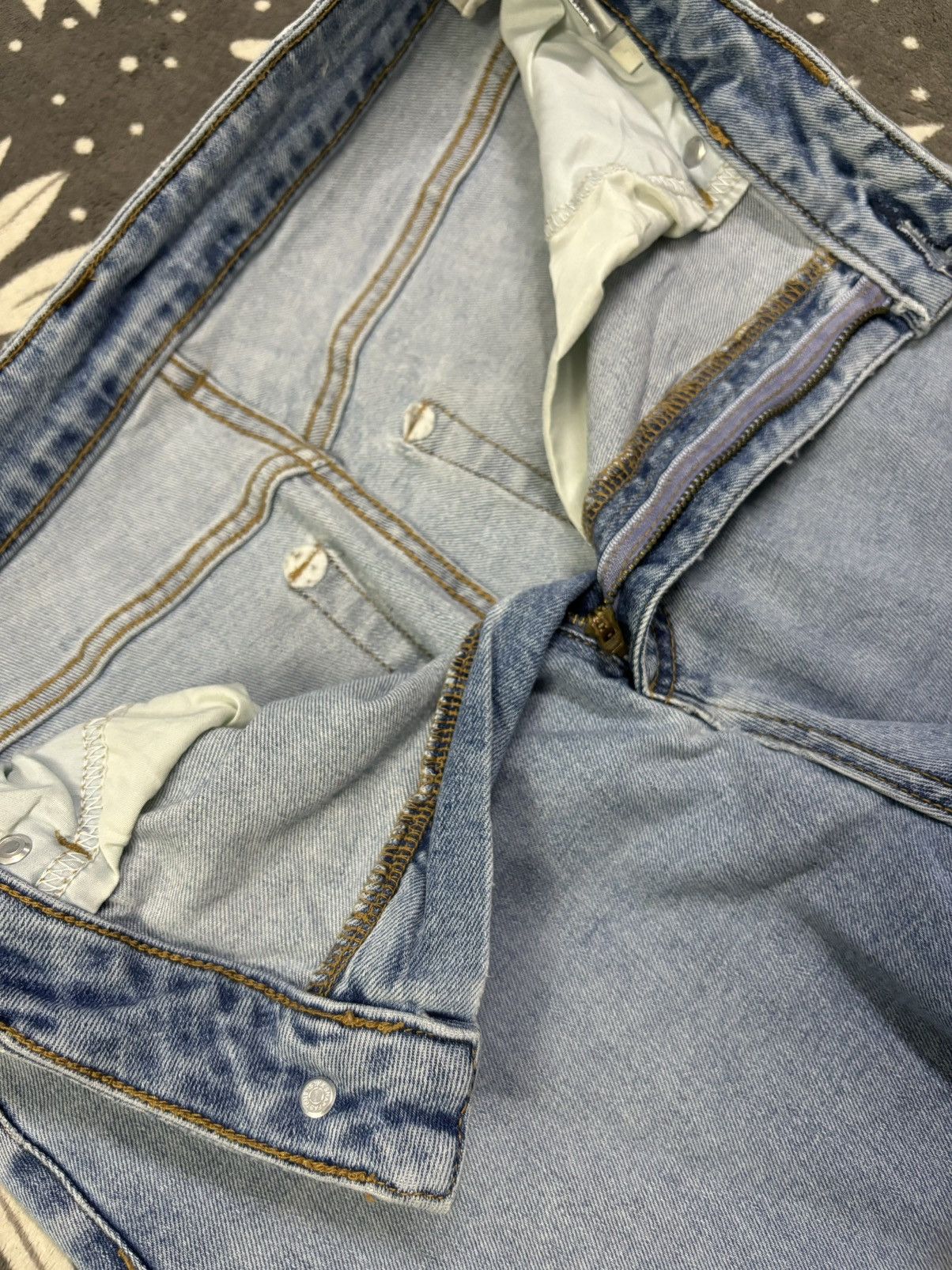 GU × Undercover Japanese Brand GU Blue Washed Flare Bell Bottom Jeans Size US 28 / EU 44 - 18 Thumbnail