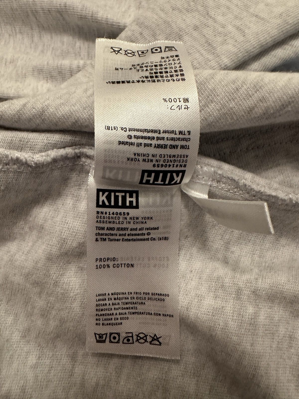 Kith Kith X Tom & Jerry L/S Cheese Tee - Grey - Large - 9.5/10 Size US L / EU 52-54 / 3 - 10 Thumbnail