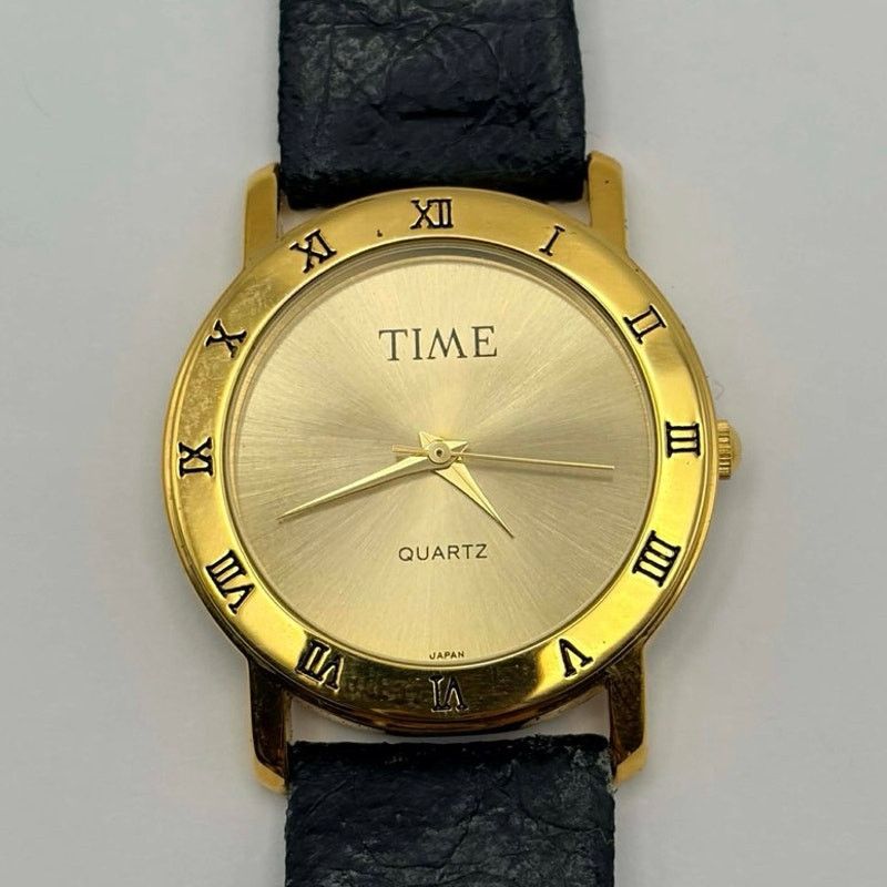 Other Vintage Gold & Black Men's Time Watch Size ONE SIZE - 3 Thumbnail
