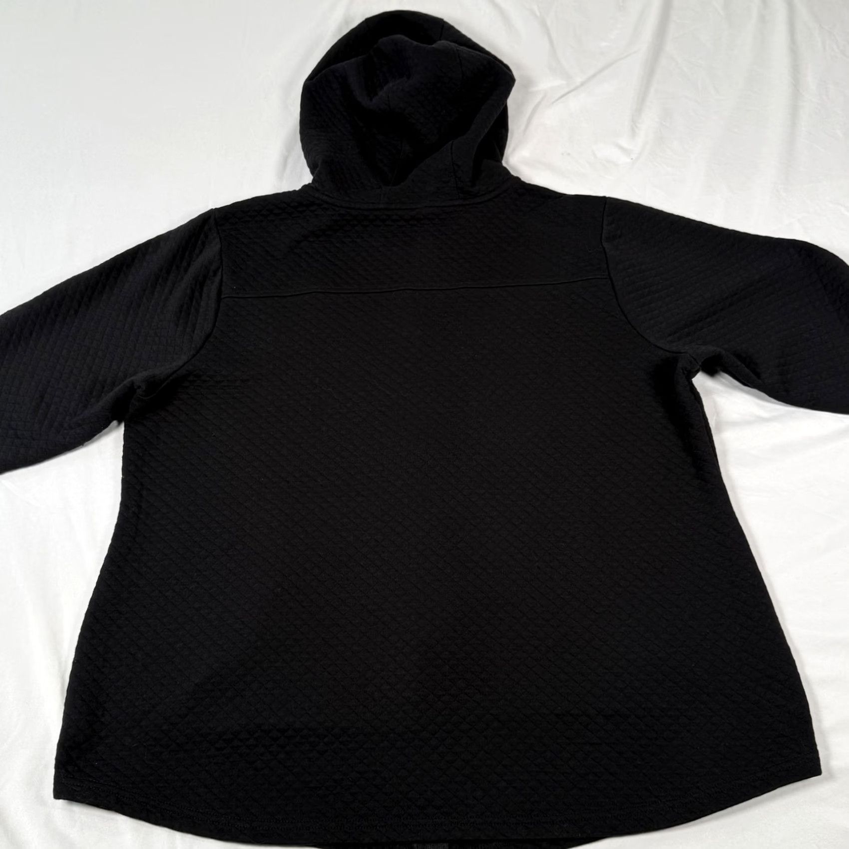 Vintage RBX Womens Plus Hooded Full Zip Quilted Jacket 2X Black Pockets Lightweight Activewear Jacket Modern Casual Sportswear Size XXL / US 16-18 / IT 52-54 - 7 Thumbnail