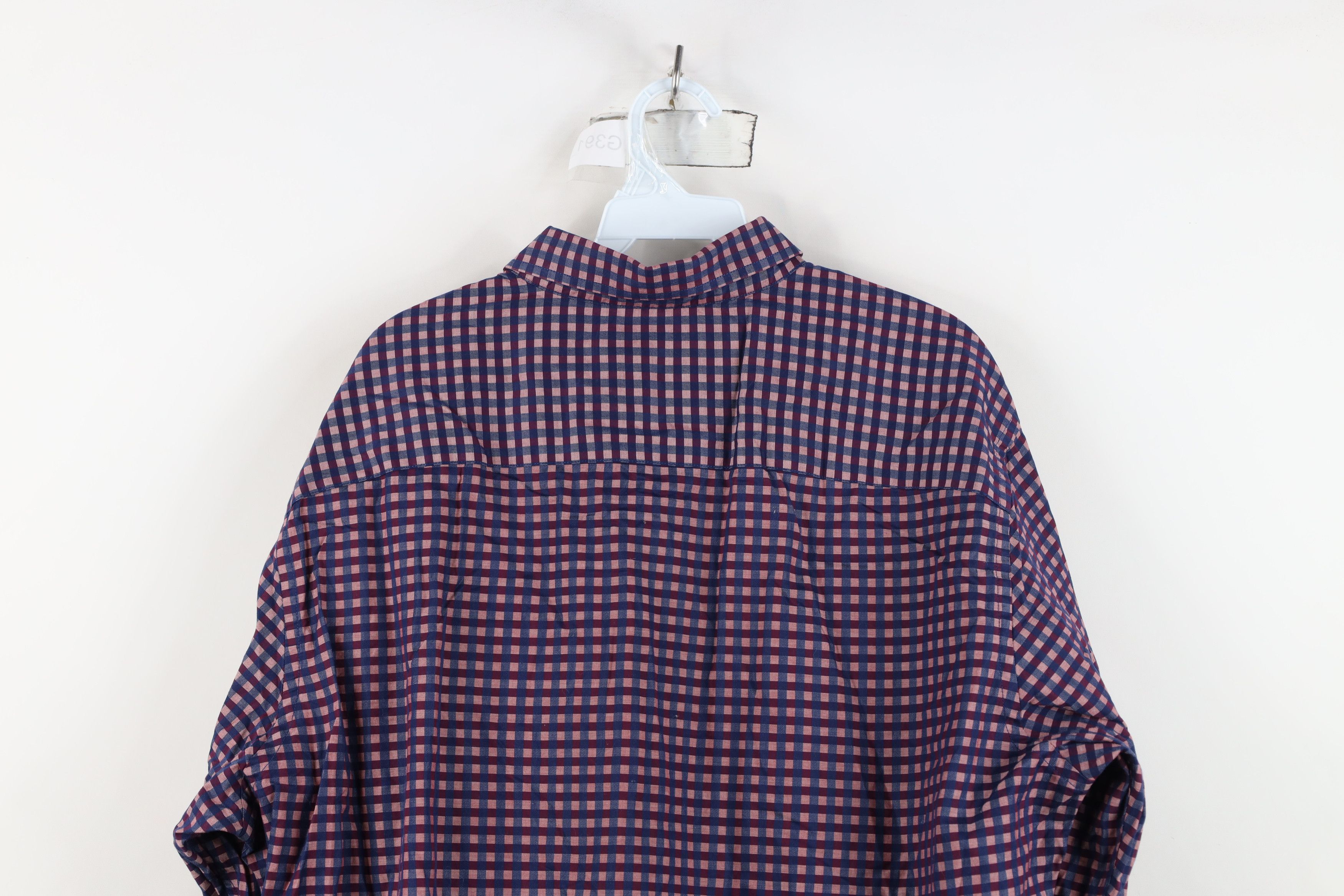 Johnston & Murphy Johnston & Murphy Plaid Collared Button Shirt Cotton Size US XL / EU 56 / 4 - 12 Thumbnail