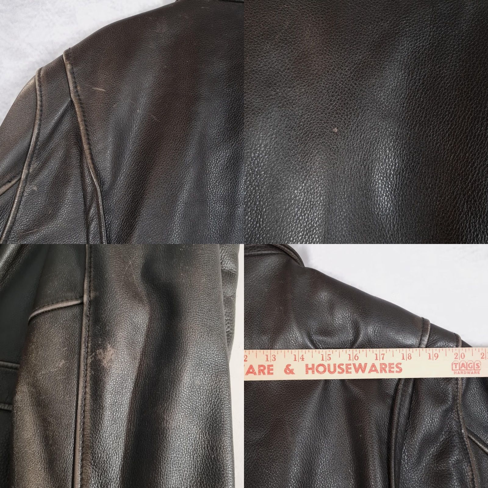 Lucky Brand Lucky Brand Jacket Mens XL Brown Leather Full Zip Lined Bomber Dungarees America Leather Size US 36 / EU 52 - 10 Thumbnail