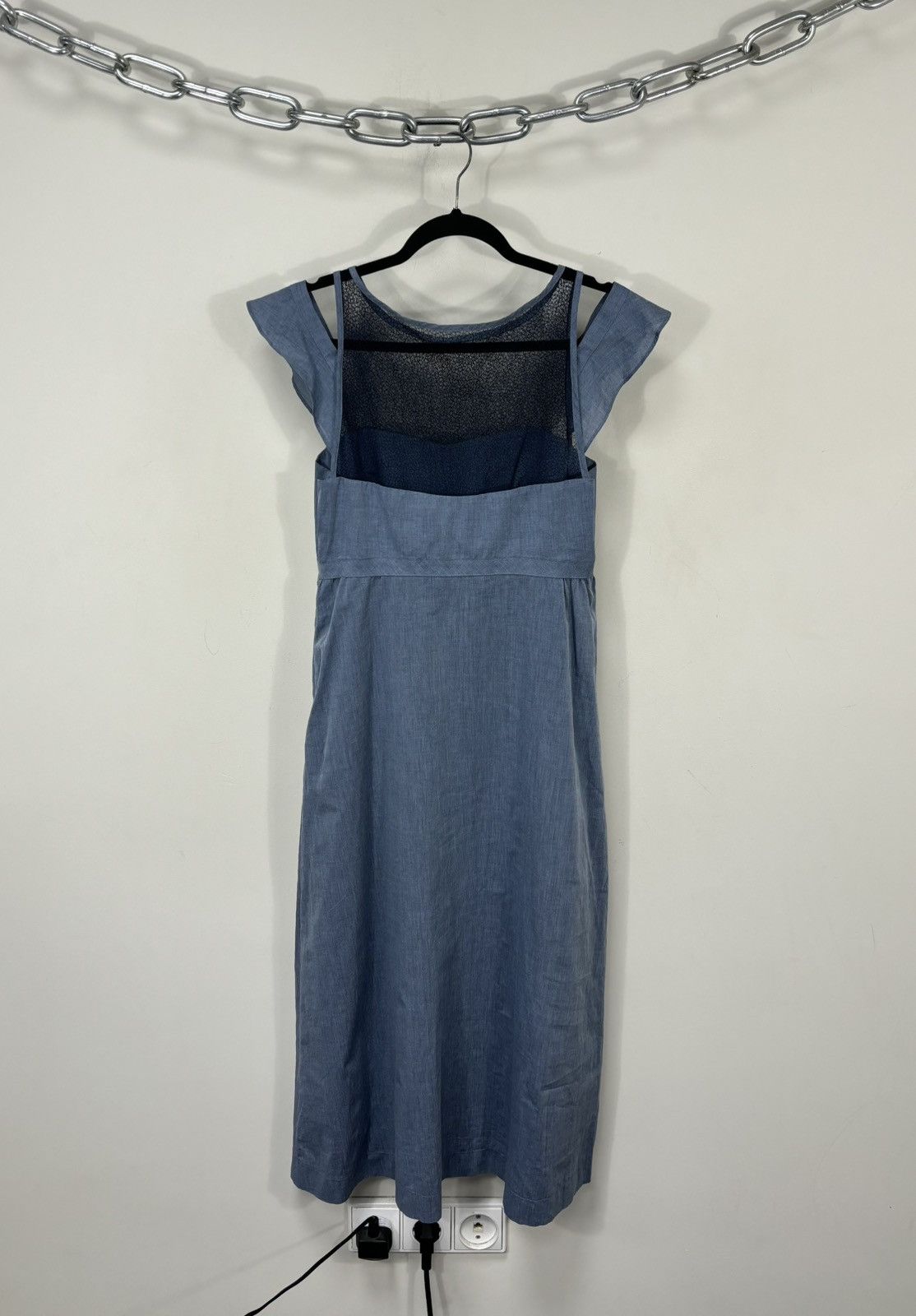 Cop Copine Cop Copine Salix Robe NWT Women’s Lined Blue Midi Dress Size M / US 6-8 / IT 42-44 - 2 Thumbnail