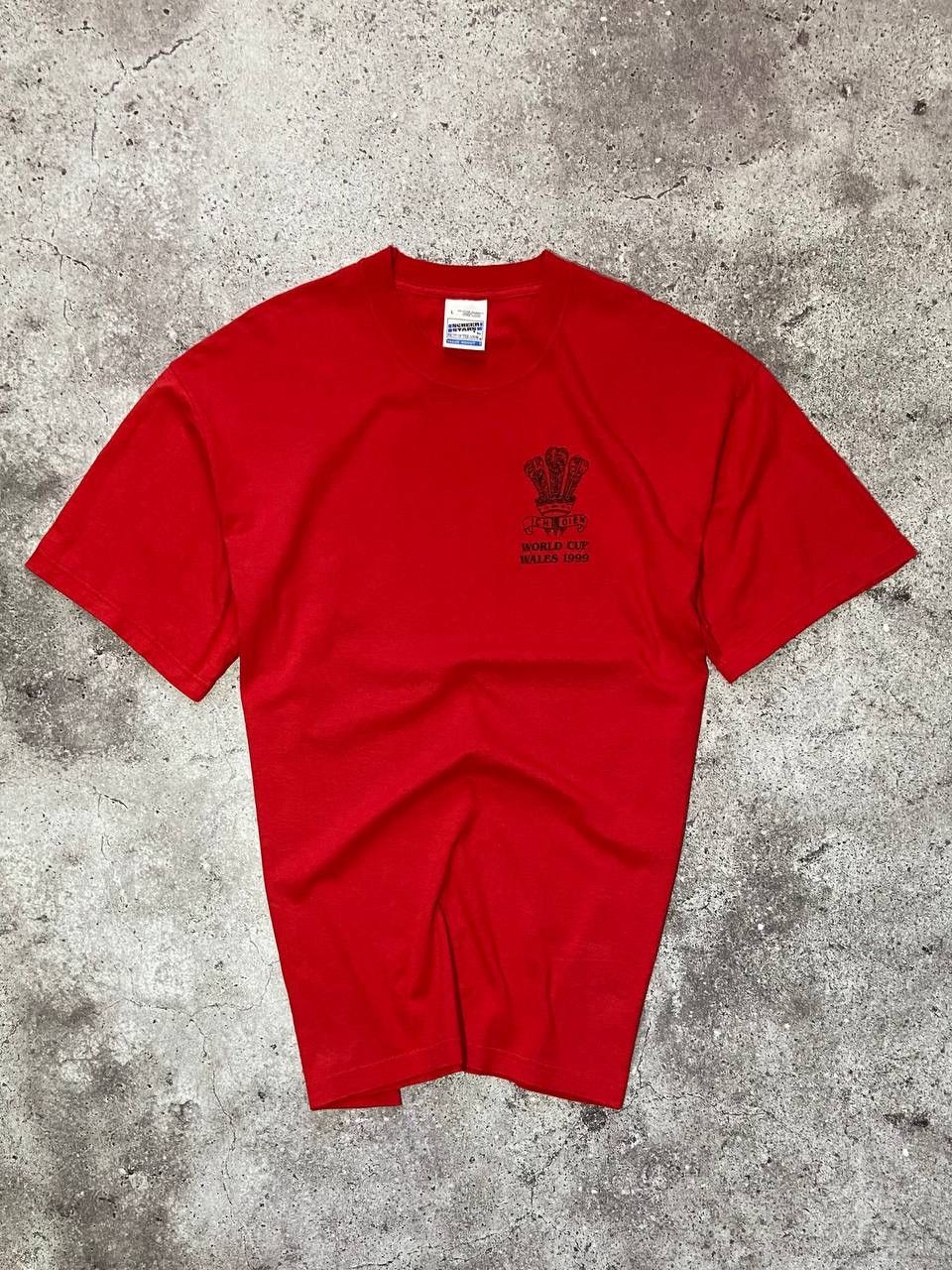 Vintage Vintage Rugby World Cup Wales 1999 Red Cotton T-shirt Size US L / EU 52-54 / 3 - 2 Thumbnail