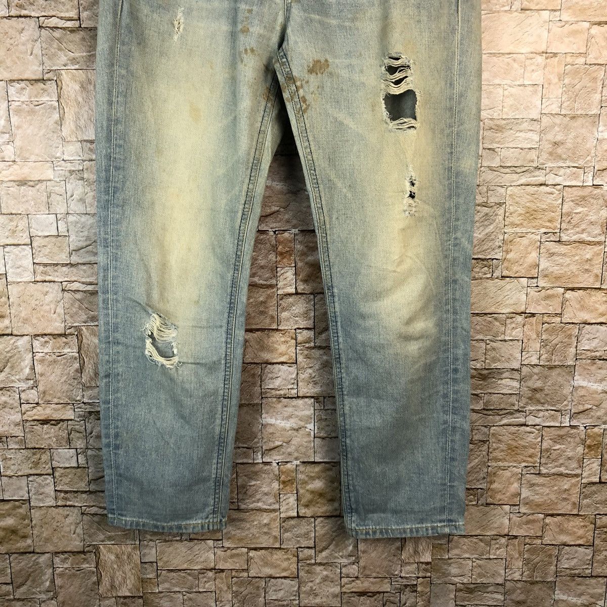 Lee Lee vintage Blue Distressed Denim Pants #A1029 Size US 31 - 6 Thumbnail
