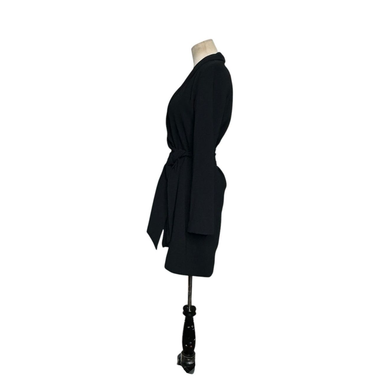 Zara Zara black long sleeves mini wrap dress size XS Size XS / US 0-2 / IT 36-38 - 6 Thumbnail