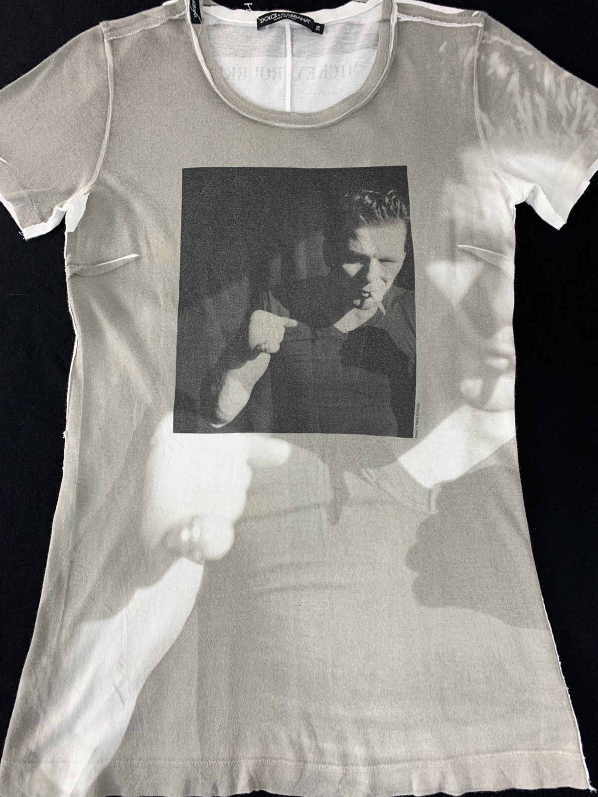 Dolce & Gabbana Dolce & Gabana Mickey Rourke Star Boxer Printed Tee Size S / US 4 / IT 40 - 3 Thumbnail