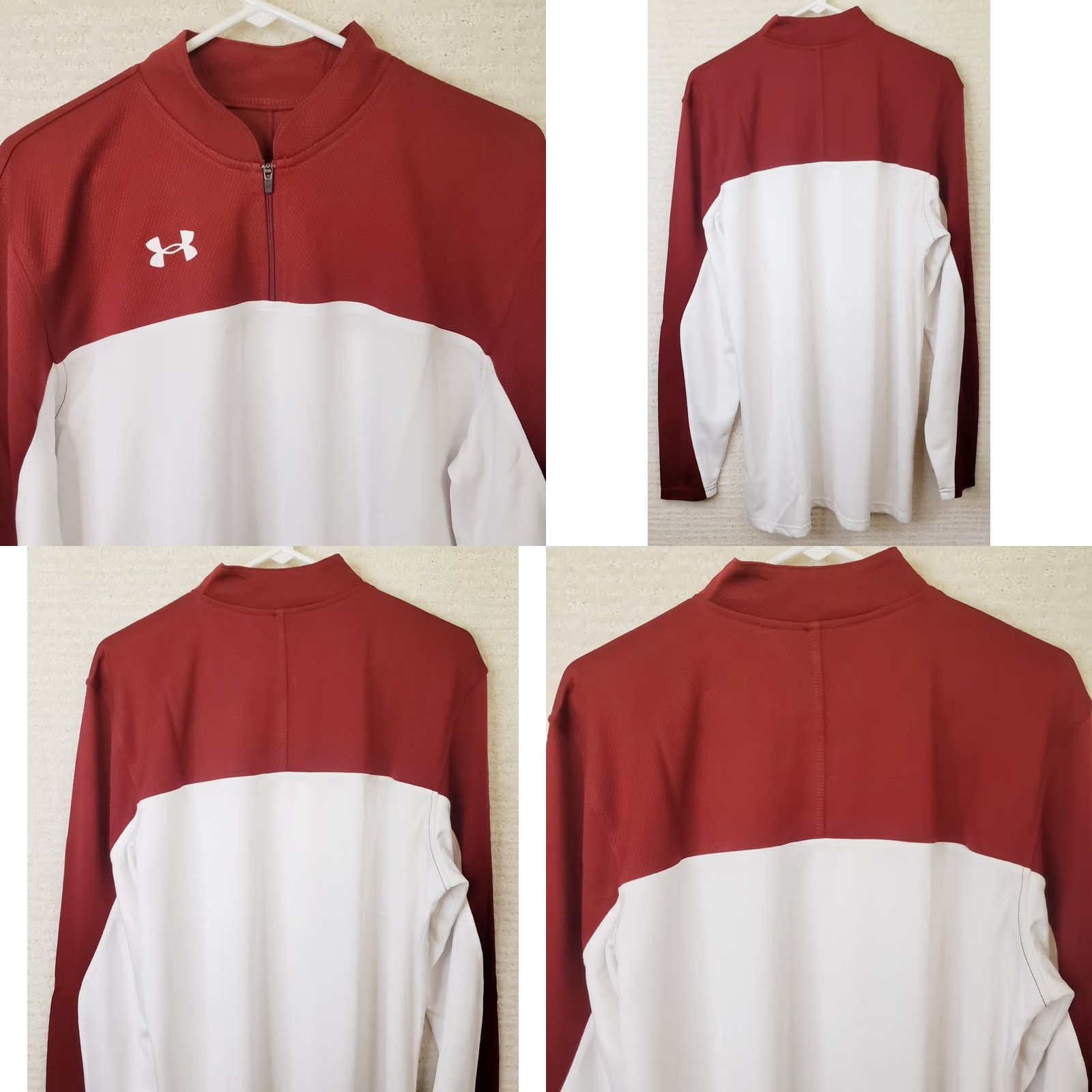Under Armour Under Armour Pullover Shirt Mens L Garnet Wht Carolina Gamecocks Tech 1/4 Zip LS Size US L / EU 52-54 / 3 - 8 Thumbnail
