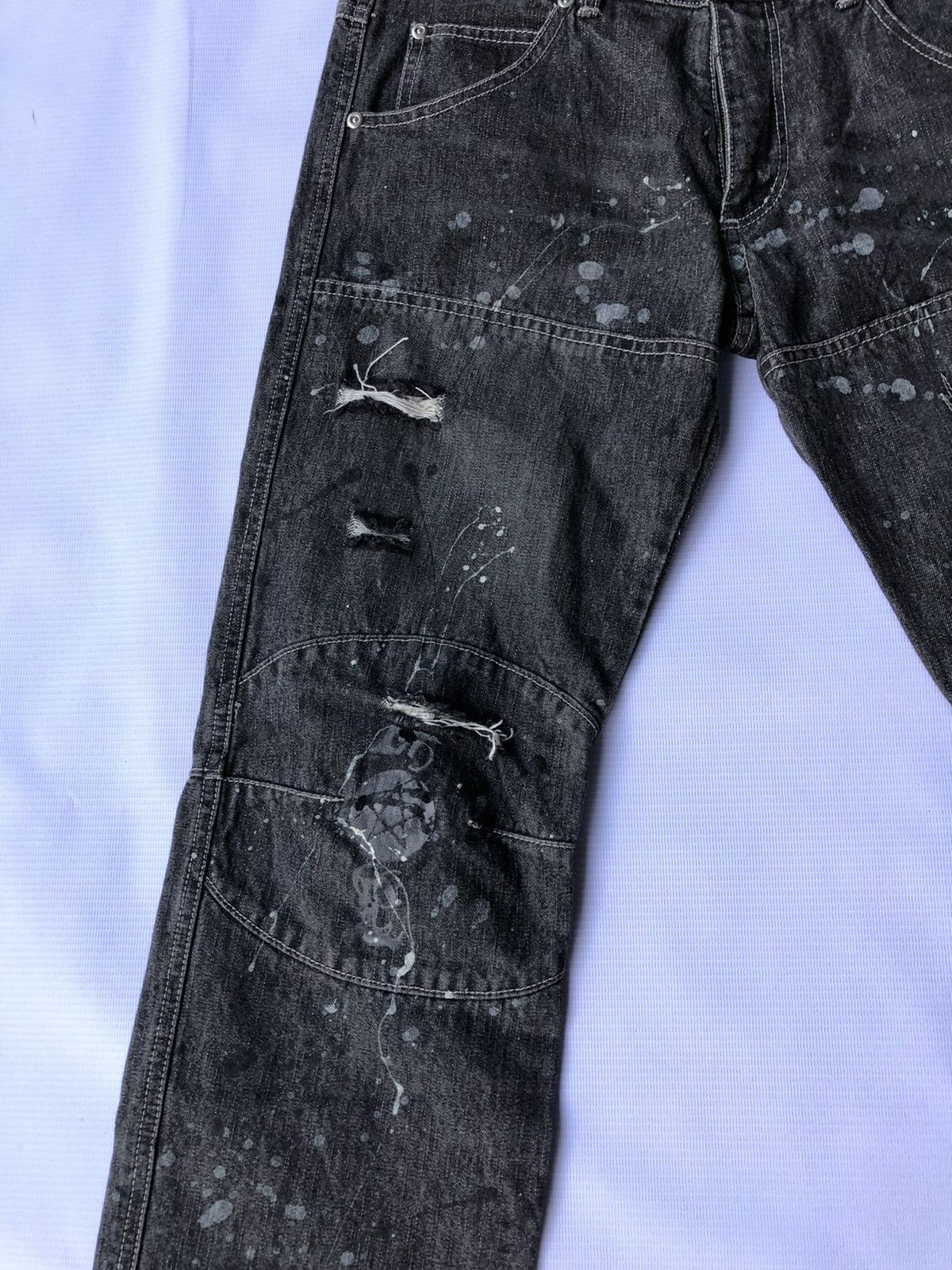 Japanese Brand 🔥RARE 90’s ALGONQUINS DIstressed Punk Anarchy Influence Size US 30 / EU 46 - 3 Thumbnail