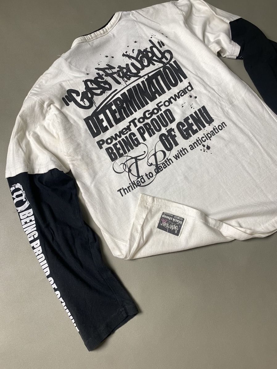If Six Was Nine × Japanese Brand × Le Grande Bleu (L.G.B.) Beaumont Carr Poem Doublelayer Longsleeve Size US L / EU 52-54 / 3 - 6 Thumbnail