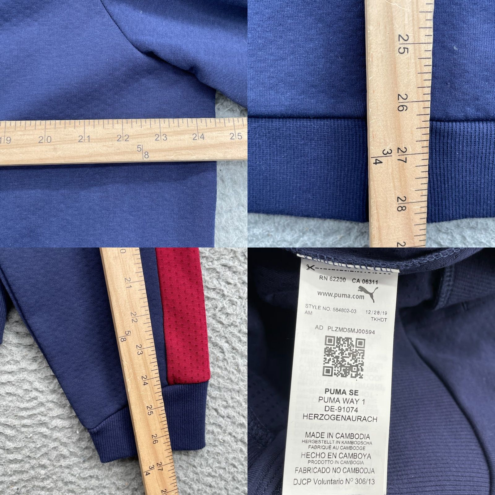 Puma Puma Track Jacket Men XL Blue Red Sports Training Running Gym Retro Streetwear Size US XL / EU 56 / 4 - 8 Thumbnail