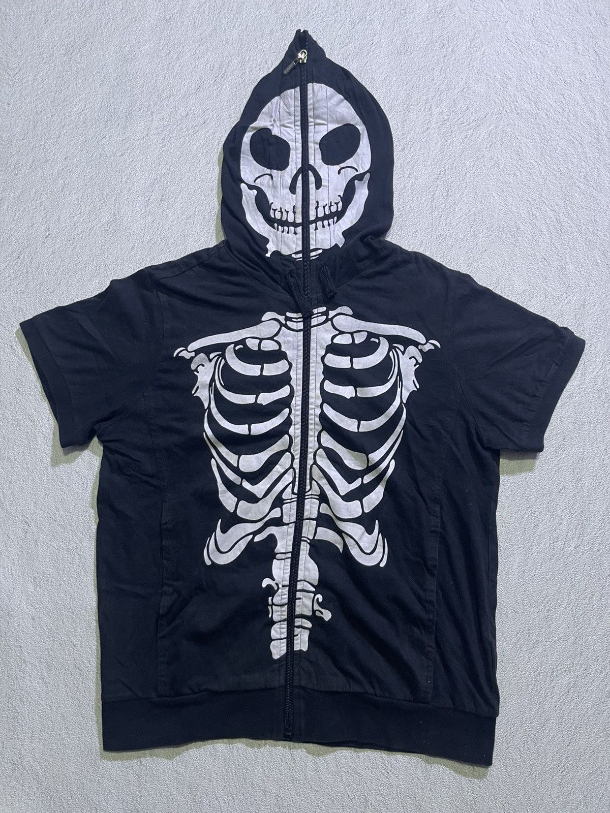 If Six Was Nine Y2K ECOLIER short hoodies skull full zipper style Size US M / EU 48-50 / 2 - 1 Thumbnail