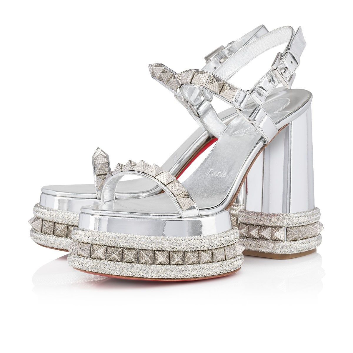 Christian Louboutin o1s1wg110325 Superaclou 130 in Silver Size US 6 / IT 36 - 3 Thumbnail