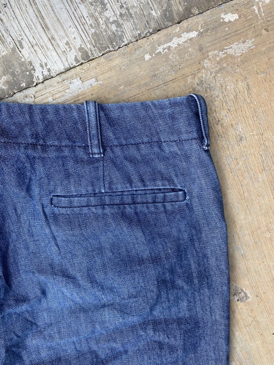 Designer × Katharine Hamnett London Hamnett Harringbone Cotton Twill Flare Pants Size 29" - 7 Thumbnail