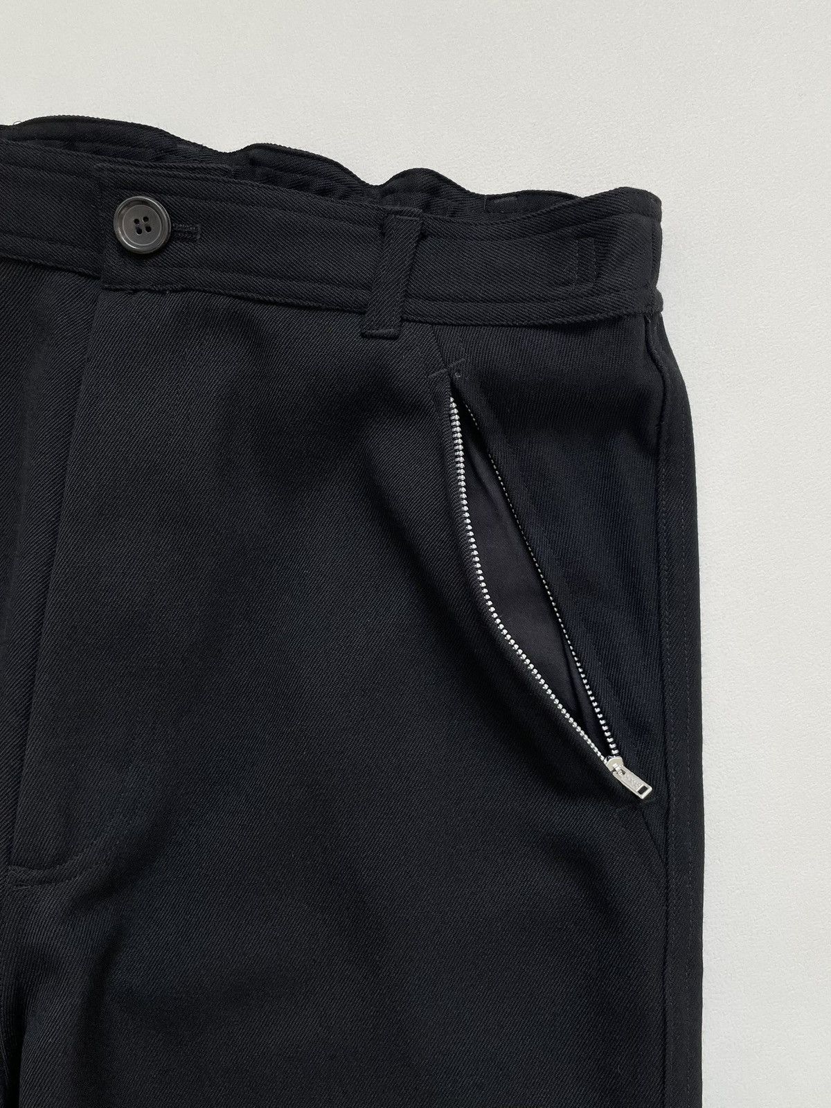Comme des Garcons Black Wool Wide Leg Utility Trousers Size US 32 / EU 48 - 9 Thumbnail