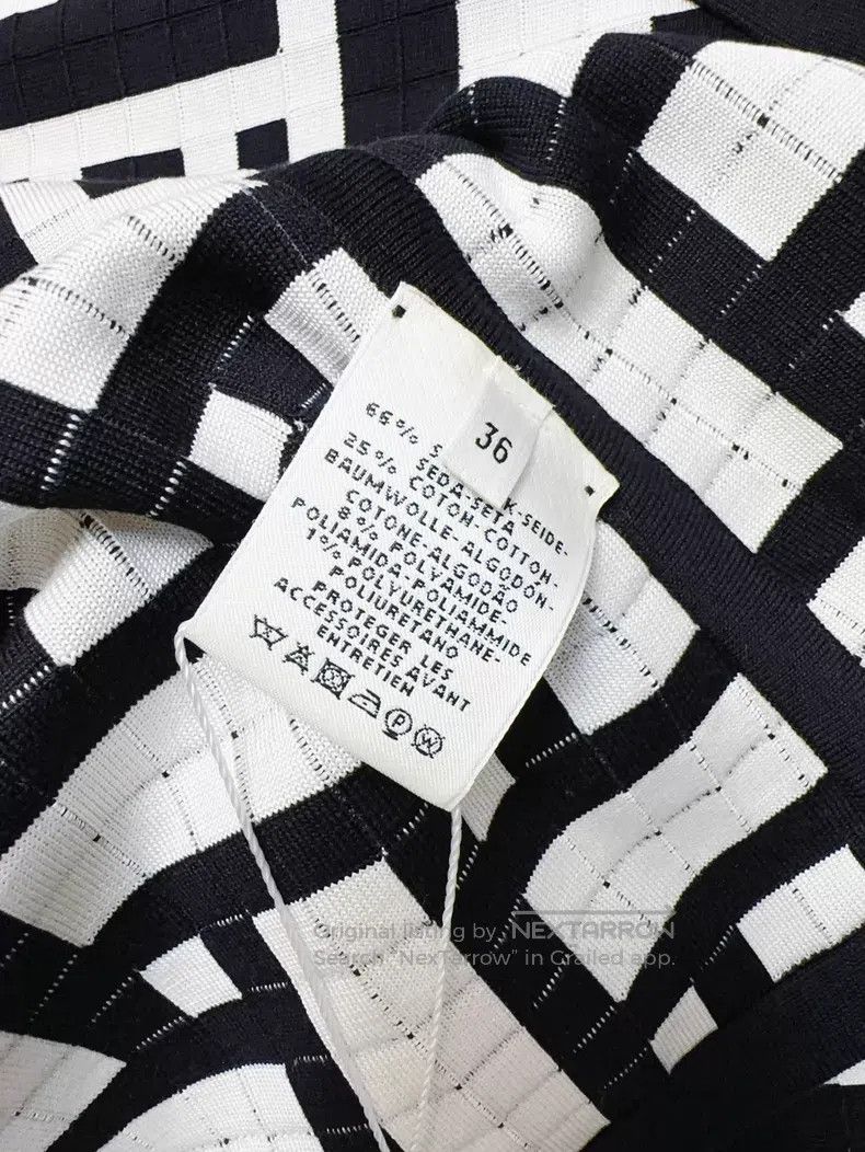Hermes Hermes Black and white knitted strapless dress Size XS / US 0-2 / IT 36-38 - 6 Thumbnail