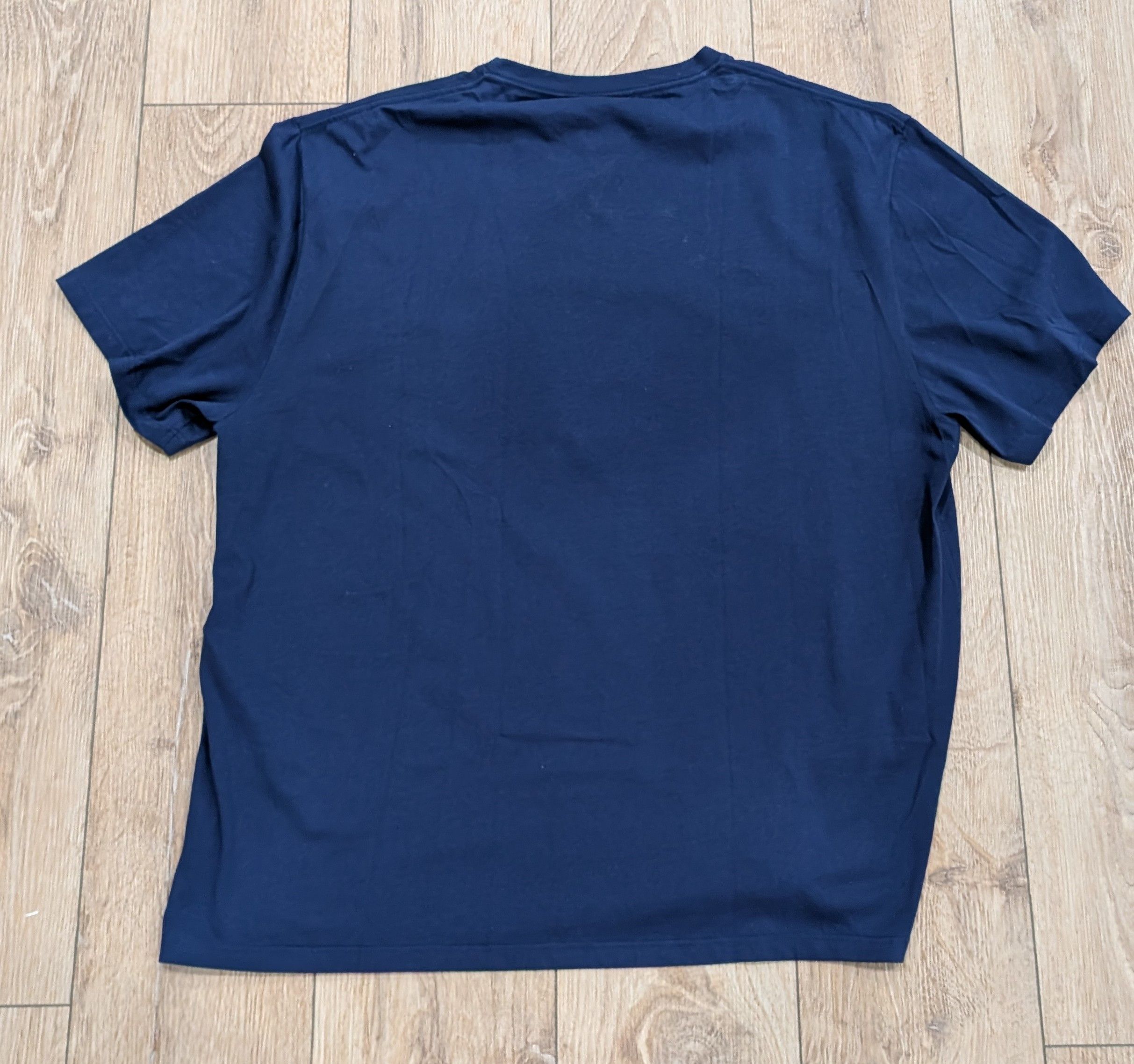 Alexander McQueen Alexander McQueen Flocked Logo T-Shirt Dark Blue 2XL Size US XXL / EU 58 / 5 - 3 Thumbnail