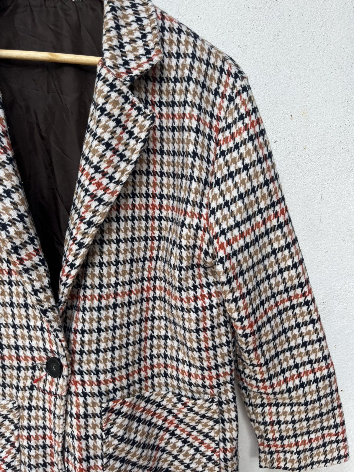 Vintage 💥Vintage gingham Wool Long Jackets Size M / US 6-8 / IT 42-44 - 4 Thumbnail