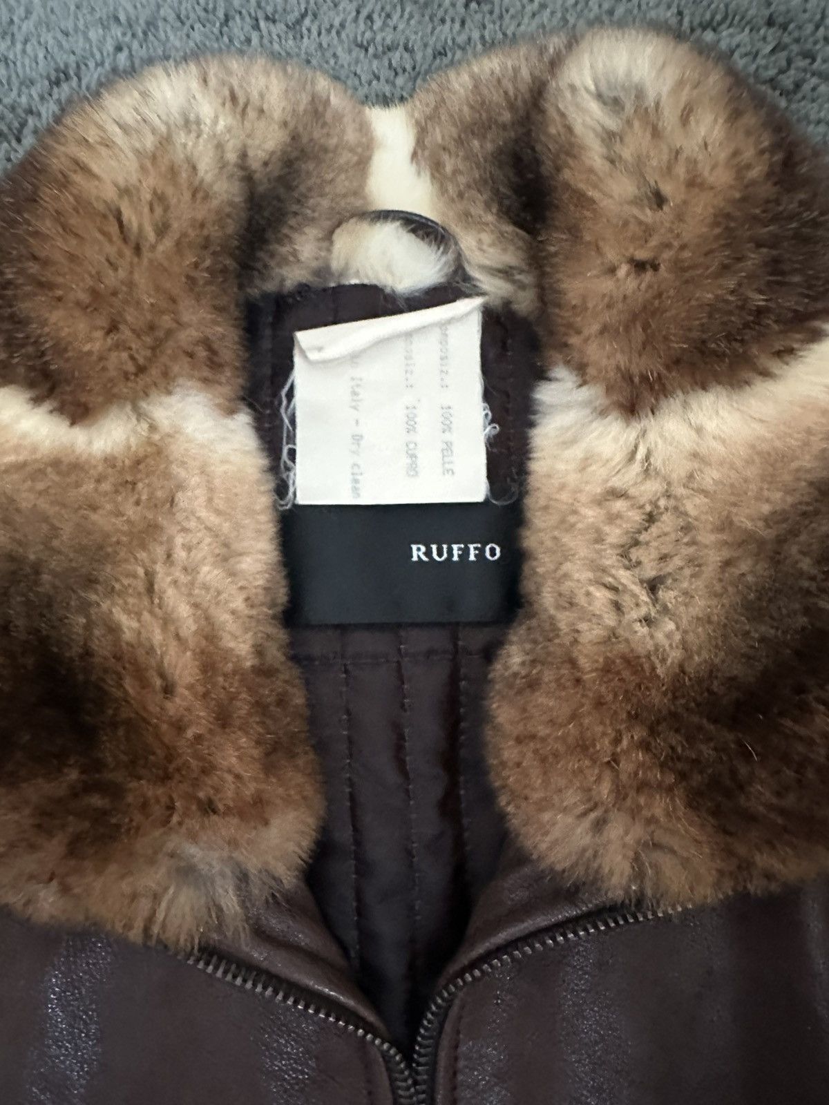 Ruffo Research Vintage Ruffo Research Leather Jacket With Fur Collar Size M / US 6-8 / IT 42-44 - 2 Thumbnail