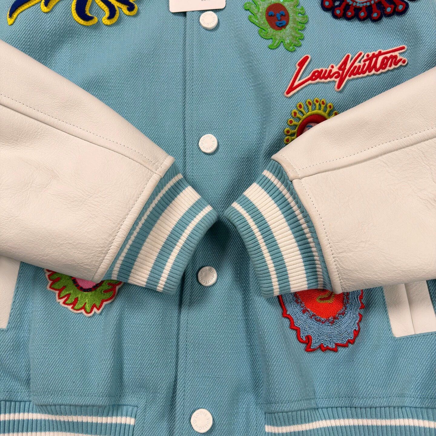 Louis Vuitton Louis Vuitton collaboration blue baseball jacket Size US M / EU 48-50 / 2 - 4 Thumbnail