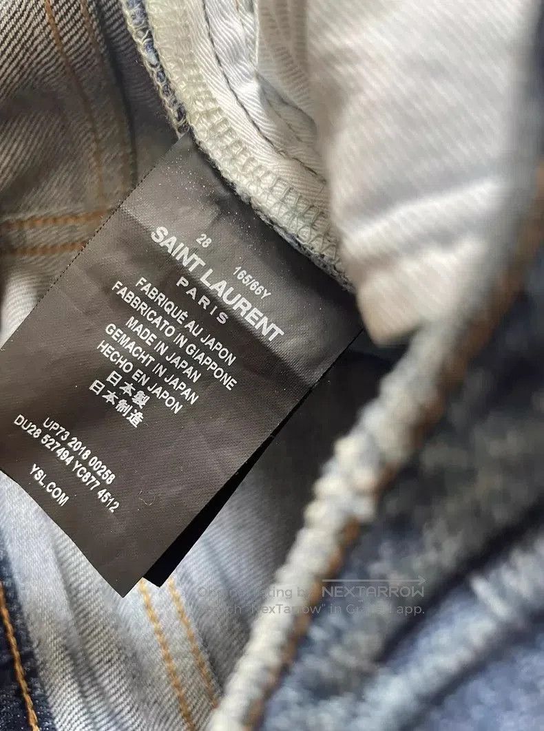Saint Laurent Paris Saint Laurent Distressed Denim Jeans. Size US 28 / EU 44 - 5 Thumbnail