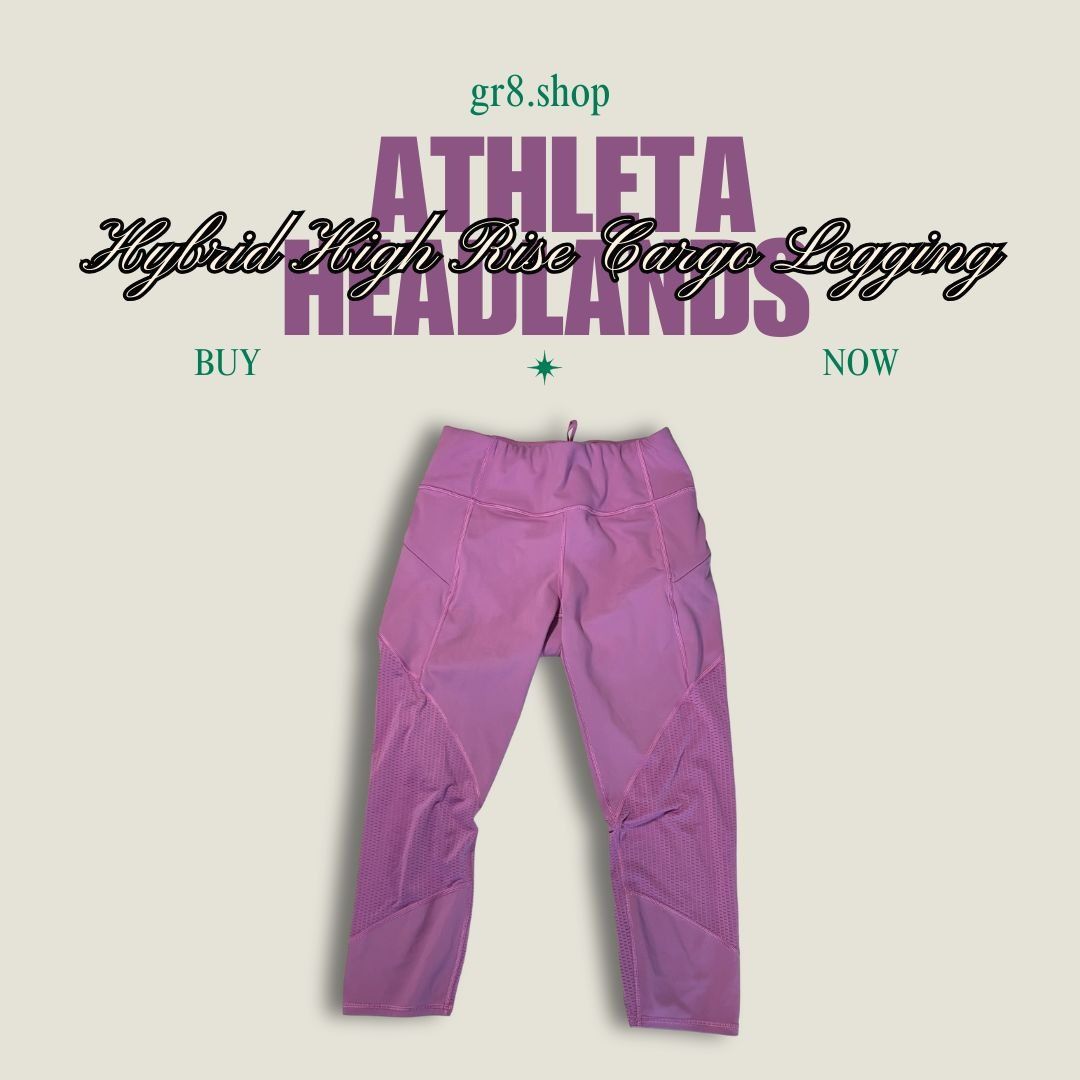 Athleta Athleta Headlands Hybrid High Rise Cargo Legging S Purple Ny Size 26" / US 2 / IT 38 - 1 Thumbnail