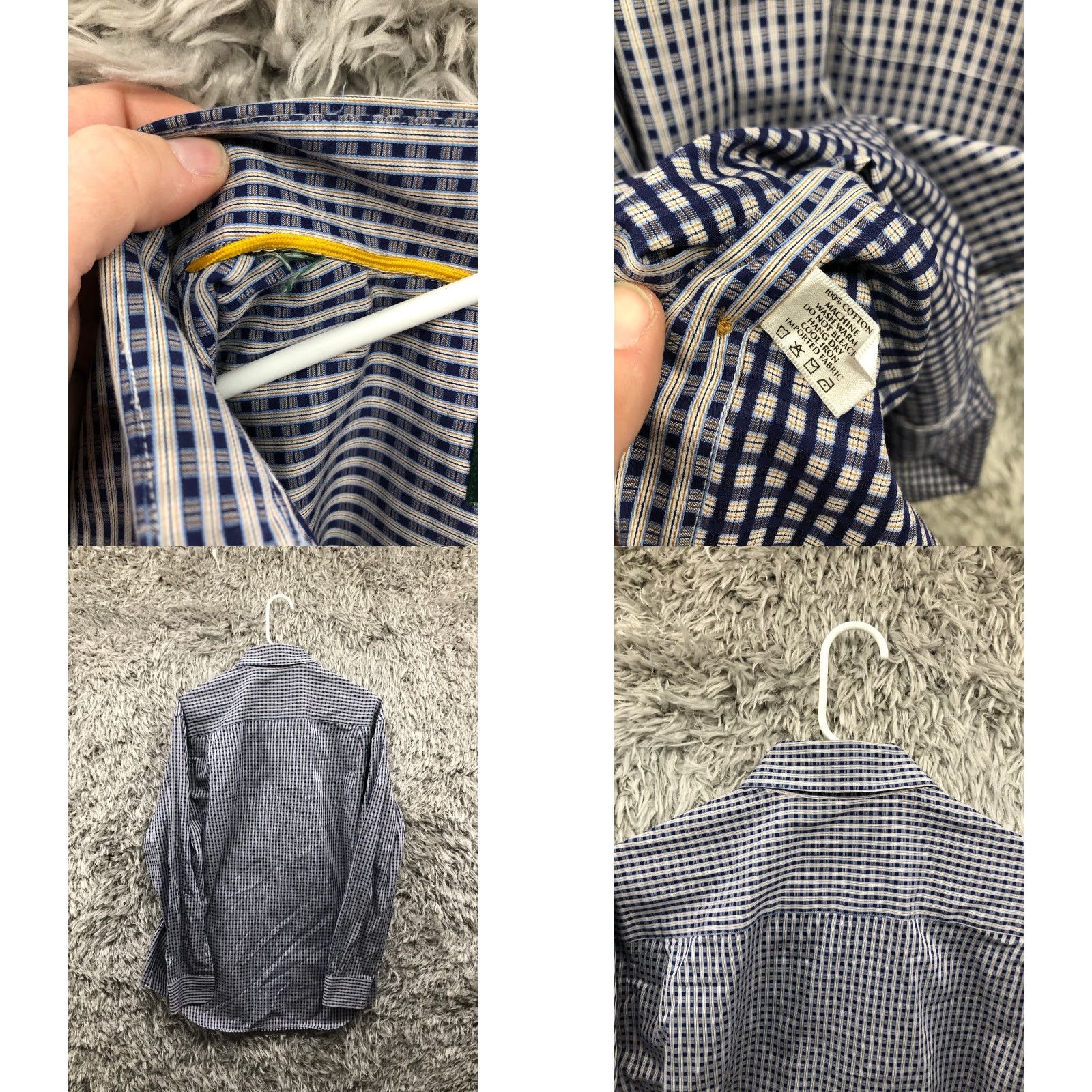 Robert Talbott Robert Talbott Shirt L Mens Blue Plaid Long Sleeve Button-Down Collar Shirt Size US L / EU 52-54 / 3 - 8 Thumbnail