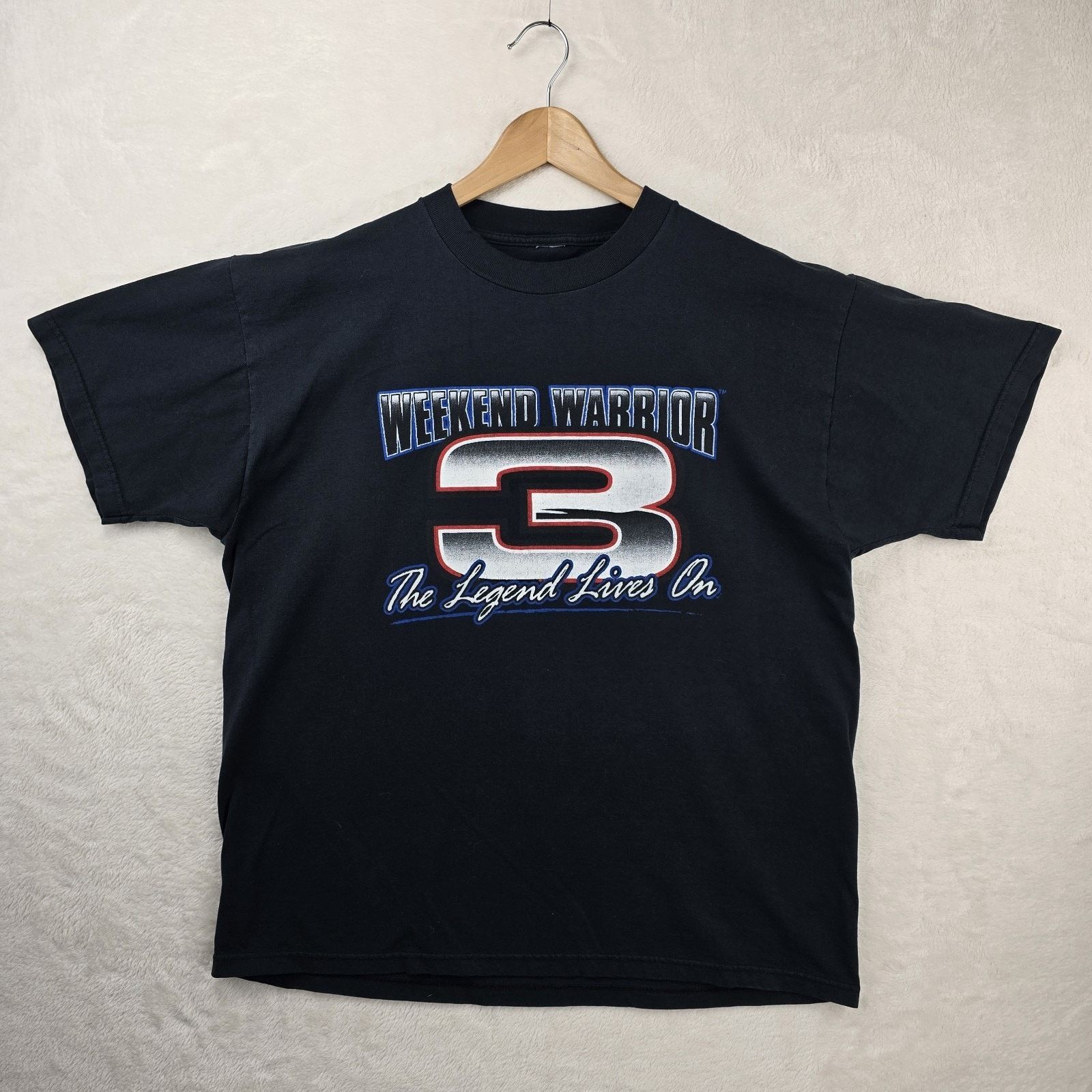NASCAR Vintage Dale Earnhardt Shirt XL Black #3 Weekend Warrior Size US XL / EU 56 / 4 - 2 Thumbnail