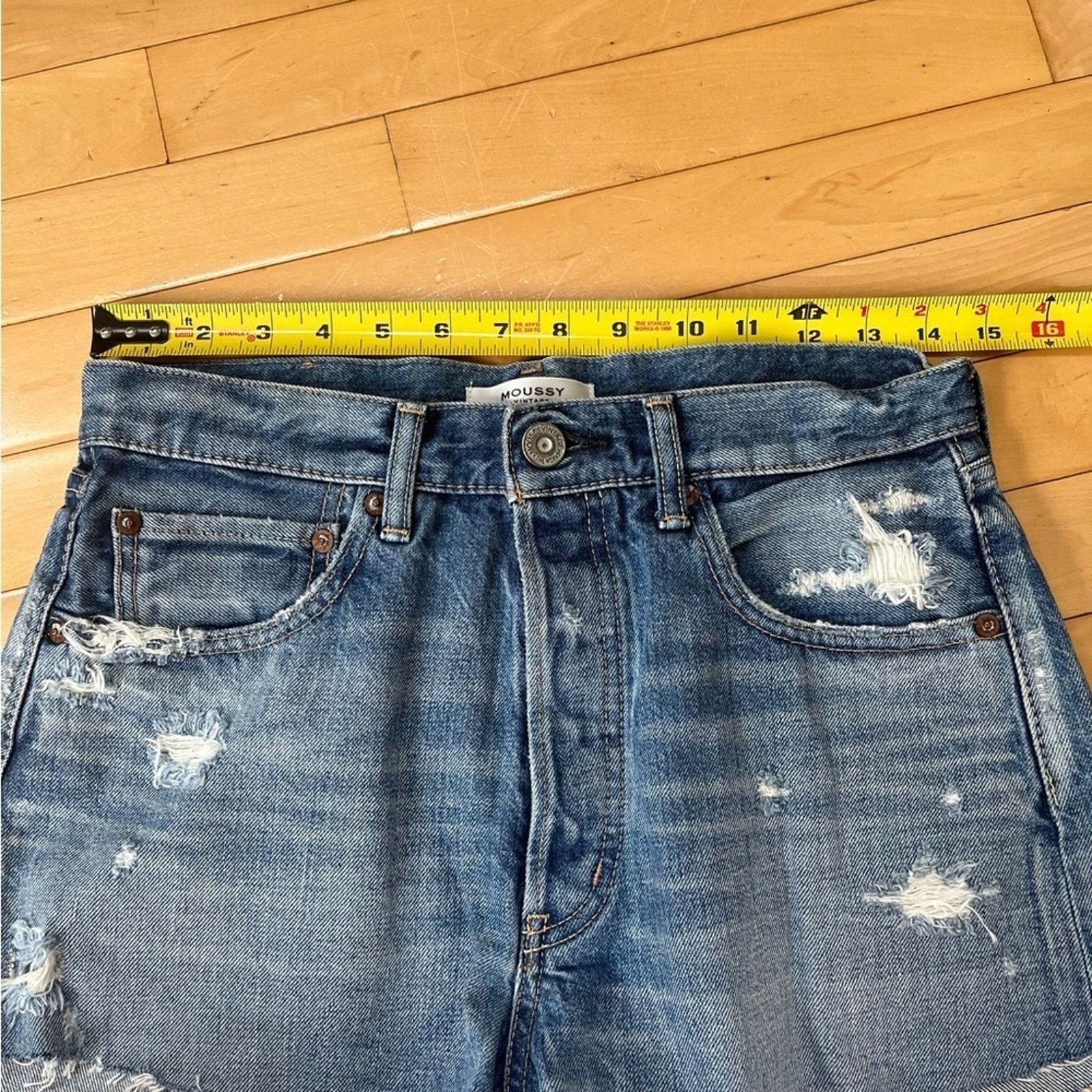 MOUSSY Moussy Vintage Cut Off Shorts sz 26 Distressed Button Fly Size 26" / US 2 / IT 38 - 6 Thumbnail