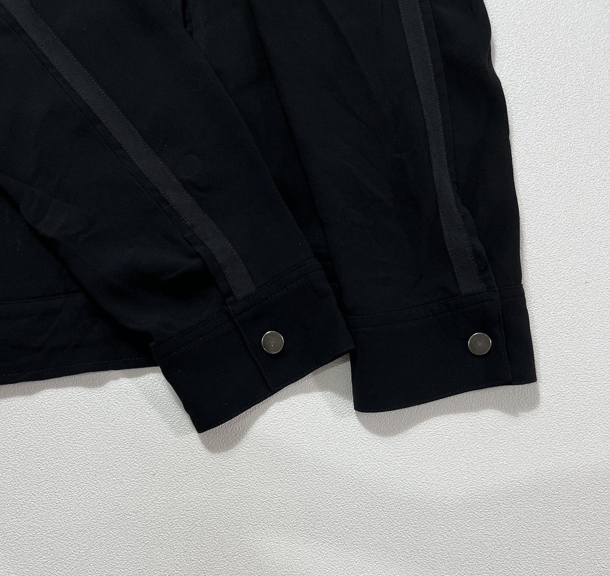 Beams Plus Noirer Silk Trucker Jacket Black Size US L / EU 52-54 / 3 - 8 Thumbnail