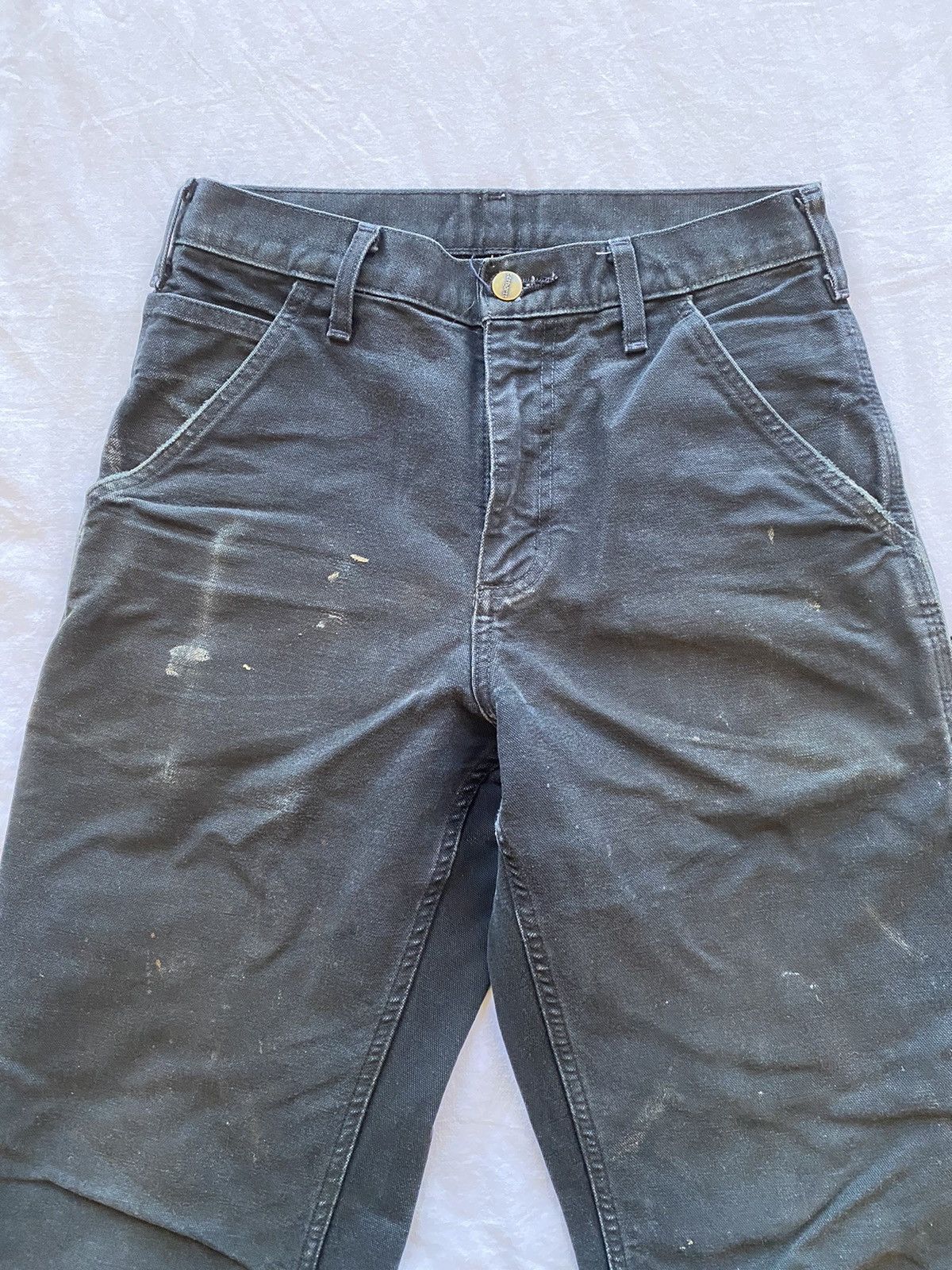 Carhartt × Vintage Vintage 28x30 carhartt worn workwear carpenter pant Size US 28 / EU 44 - 2 Thumbnail
