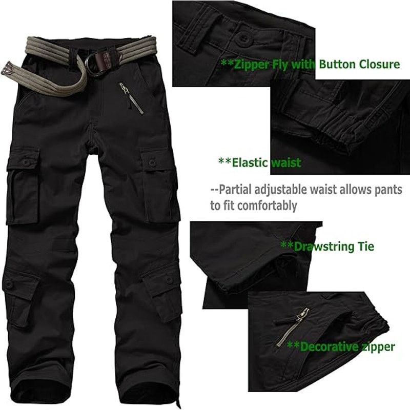 Other Women's Cotton Casual Military Army Cargo Combat Work Pants Size 34" / US 12 / IT 48 - 3 Thumbnail