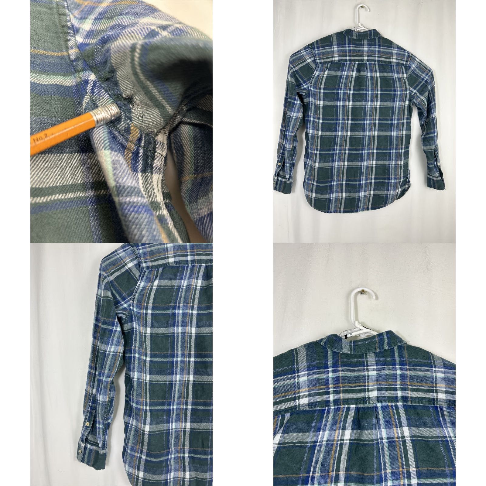 Lucky Brand Lucky Brand Shirt Mens M Classic Plaid Green Blue Pearl Snap Casual Long Sleeve Size US M / EU 48-50 / 2 - 8 Thumbnail