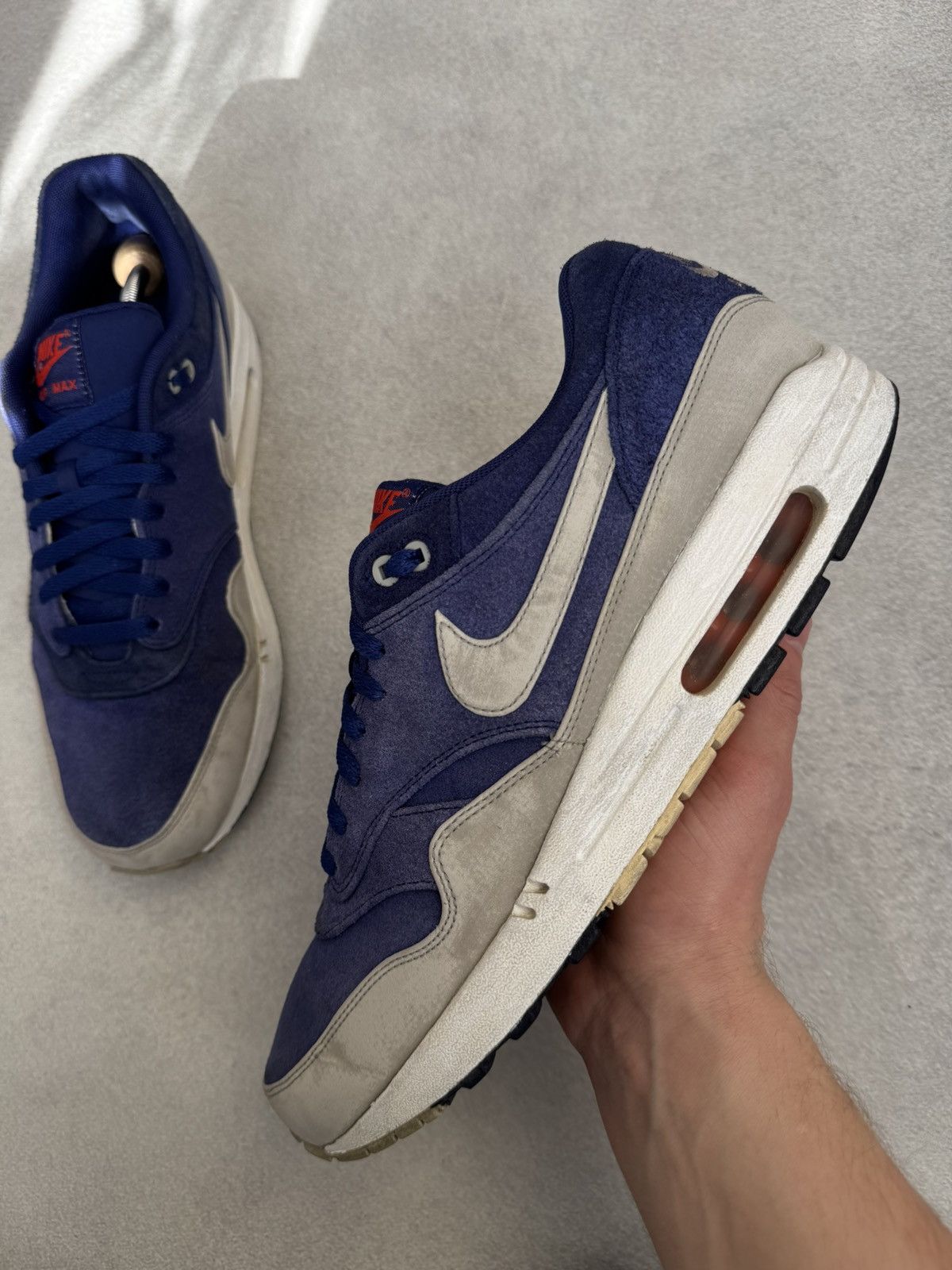 Nike Nike Air Max 1 Premium Deep Royal Granite US12 512033-408 Size US 12 / EU 45 - 8 Thumbnail