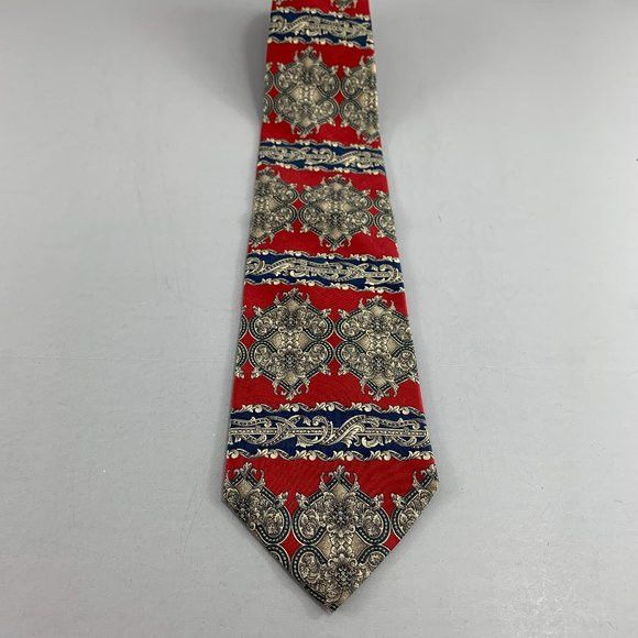Bill Blass Bill Blass Red / Blue Men's Tie 4" x 60" Size ONE SIZE - 1 Thumbnail
