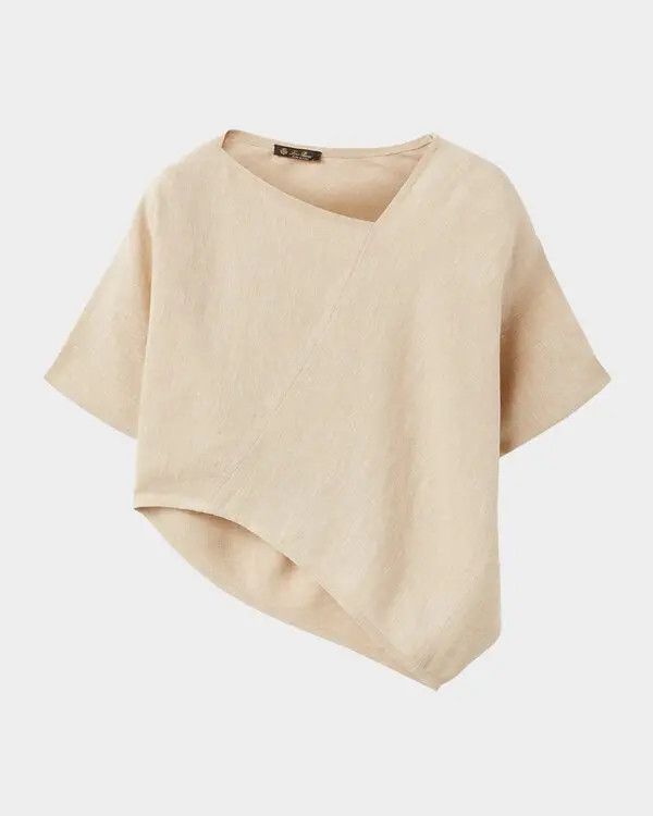 Loro Piana o1srvl11e0825 FAO3387 Gaia Blouse in Beige Size L / US 10 / IT 46 - 1 Thumbnail