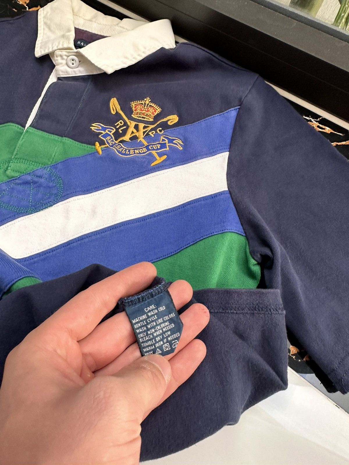 Polo Ralph Lauren × Vintage POLO RALPH LAUREN VINTAGE BIG LOGO POLO T-SHIRT Size US L / EU 52-54 / 3 - 6 Thumbnail