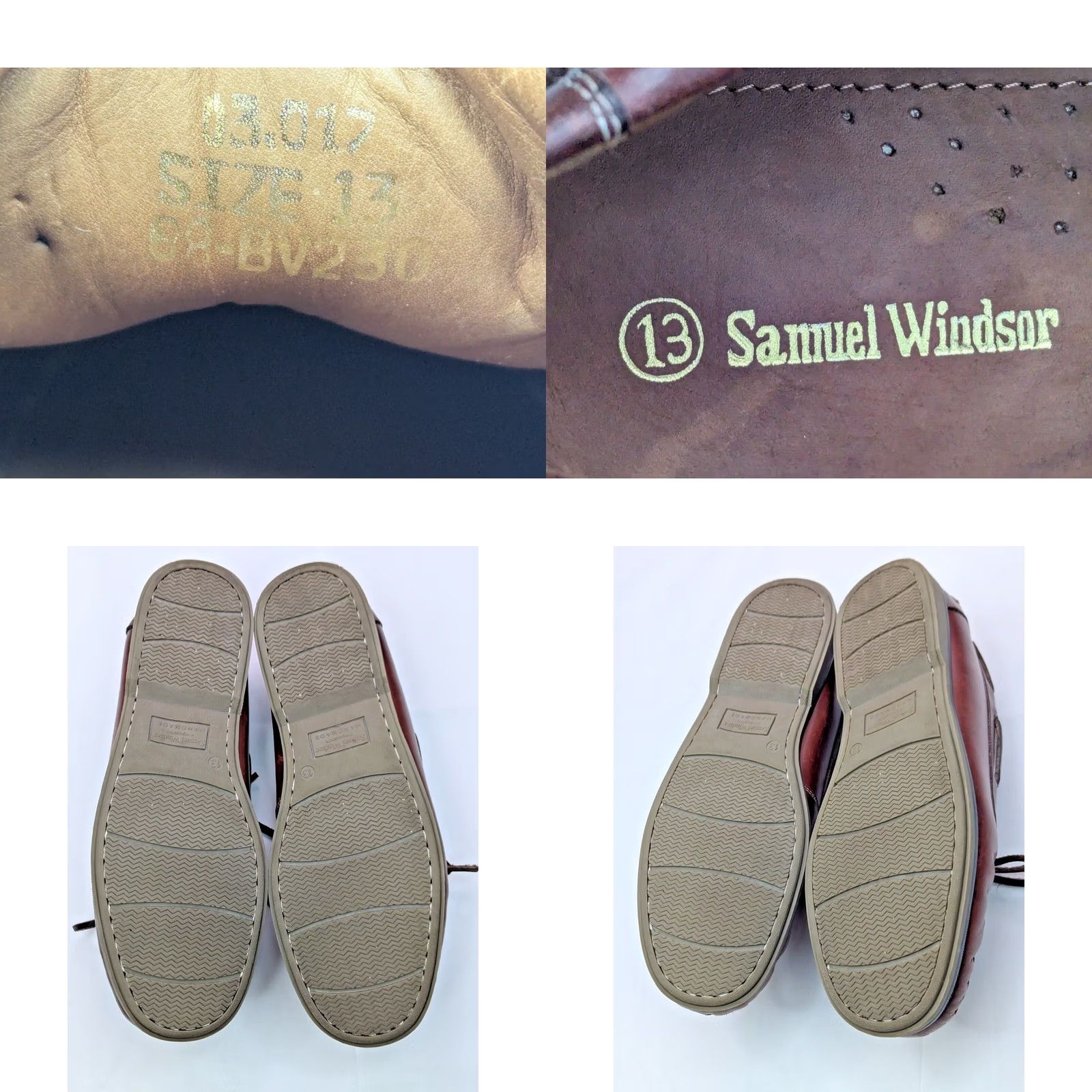 Vintage Samuel Windsor Deck Boat Shoe Men 13 Brown Leather Nautical Casual Shoes Size US 13 / EU 46 - 9 Thumbnail